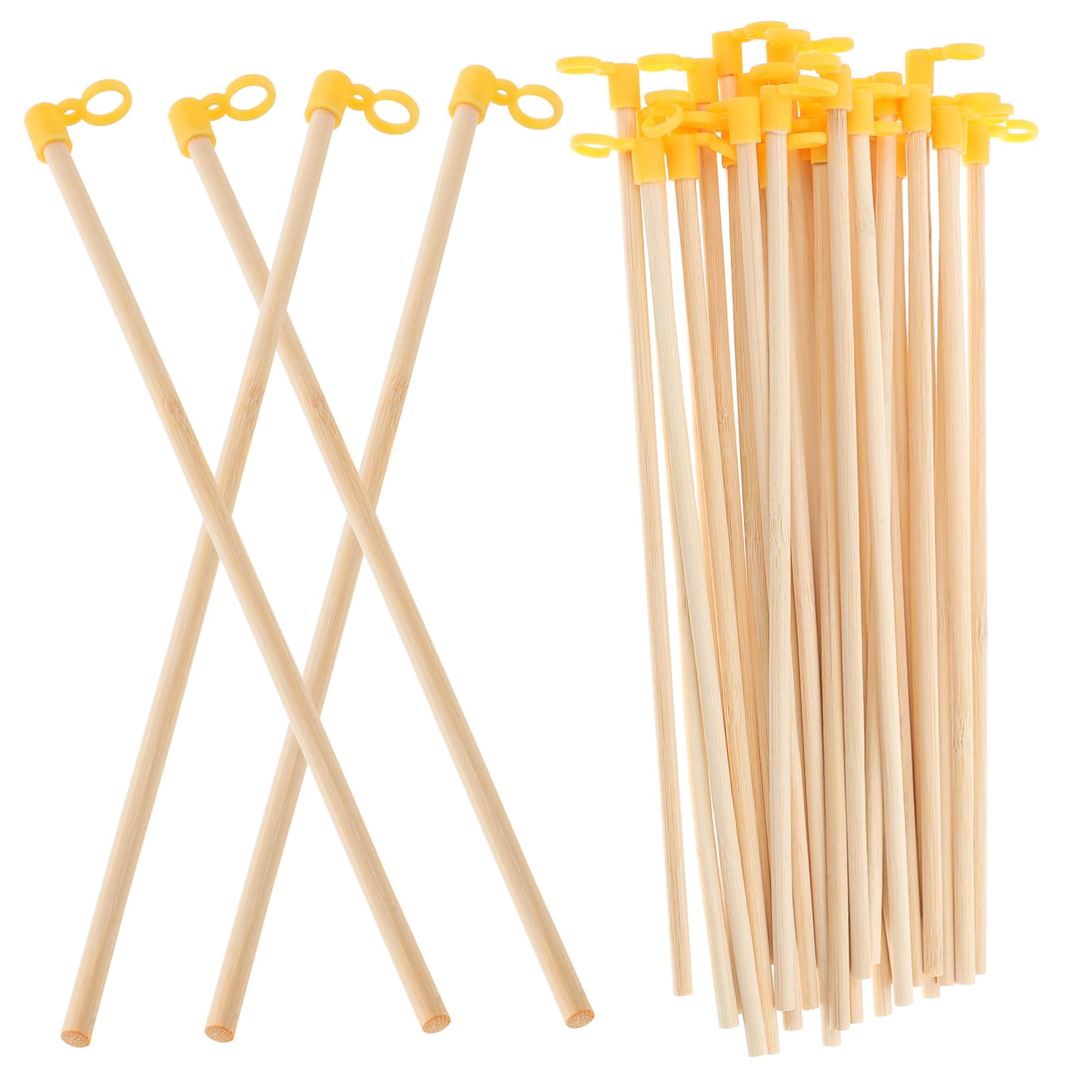 NUOBESTY 35Pcs Wooden Lantern Handles for Lantern Making Long Sticks for Paper Lanterns Lightweight and Portable Lantern Poles for Indoor and Outdoor Decorations