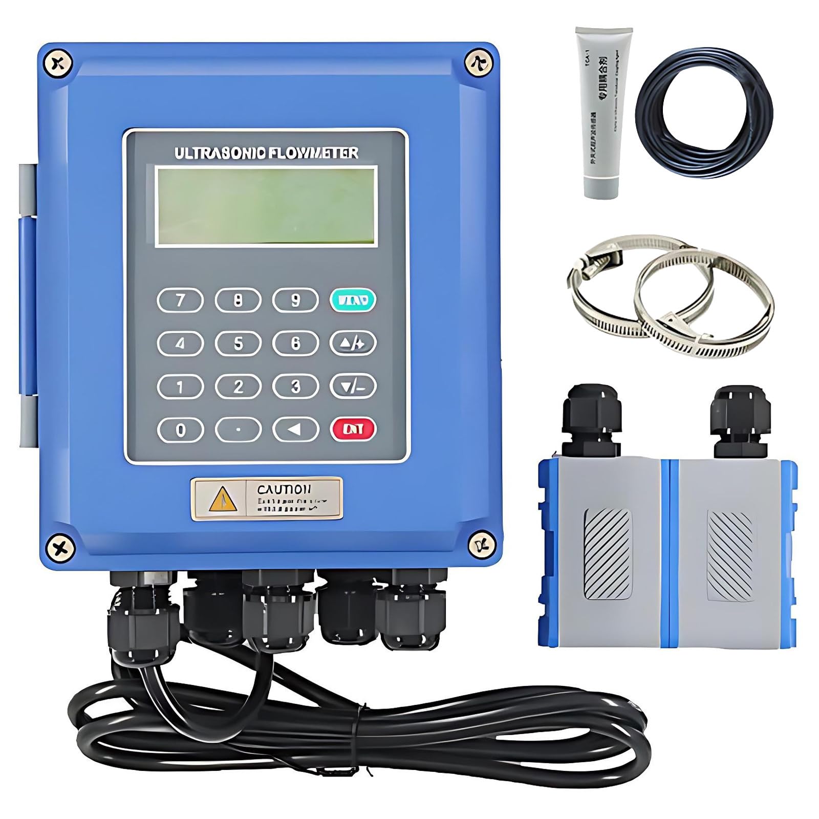 CGCSYZ Ultrasonic Flow Meter with LCD Display - Non-Invasive Clamp-On Sensor for DN15~DN6000mm Pipes | Real-Time Liquid Monitoring for Water & Wastewater | -30~160℃ Temperature Range