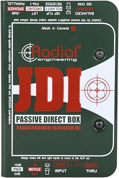 Radial Engineering JDI Mk3 Passive Direct DI Box w/ 2 Cables