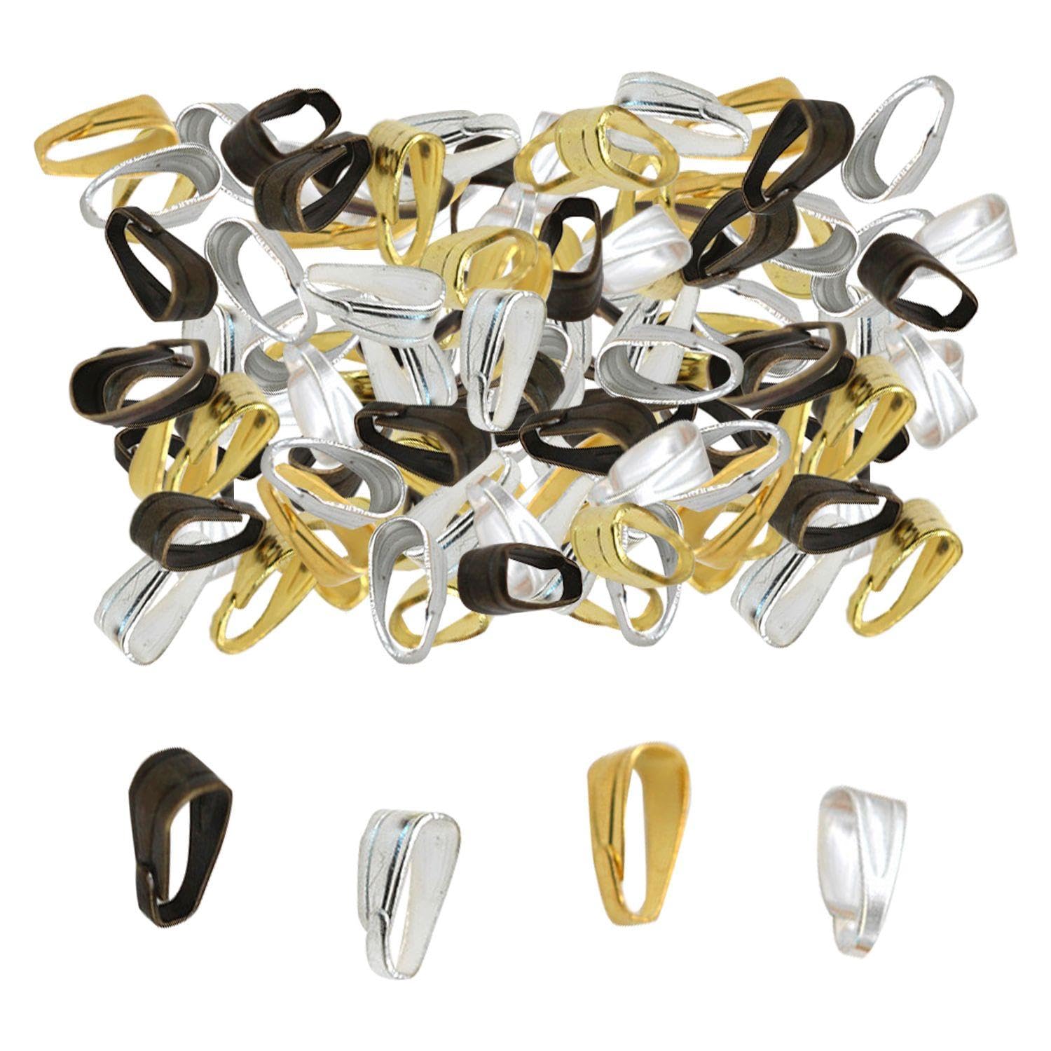 Eowvisn White 800 Pieces Of Jewelry Buckles, Pendant Buckles, Necklace Buckles, Jewelry Diy Materials, Jewelry Making Accessories, Necklace Pendant Connecting Buckles