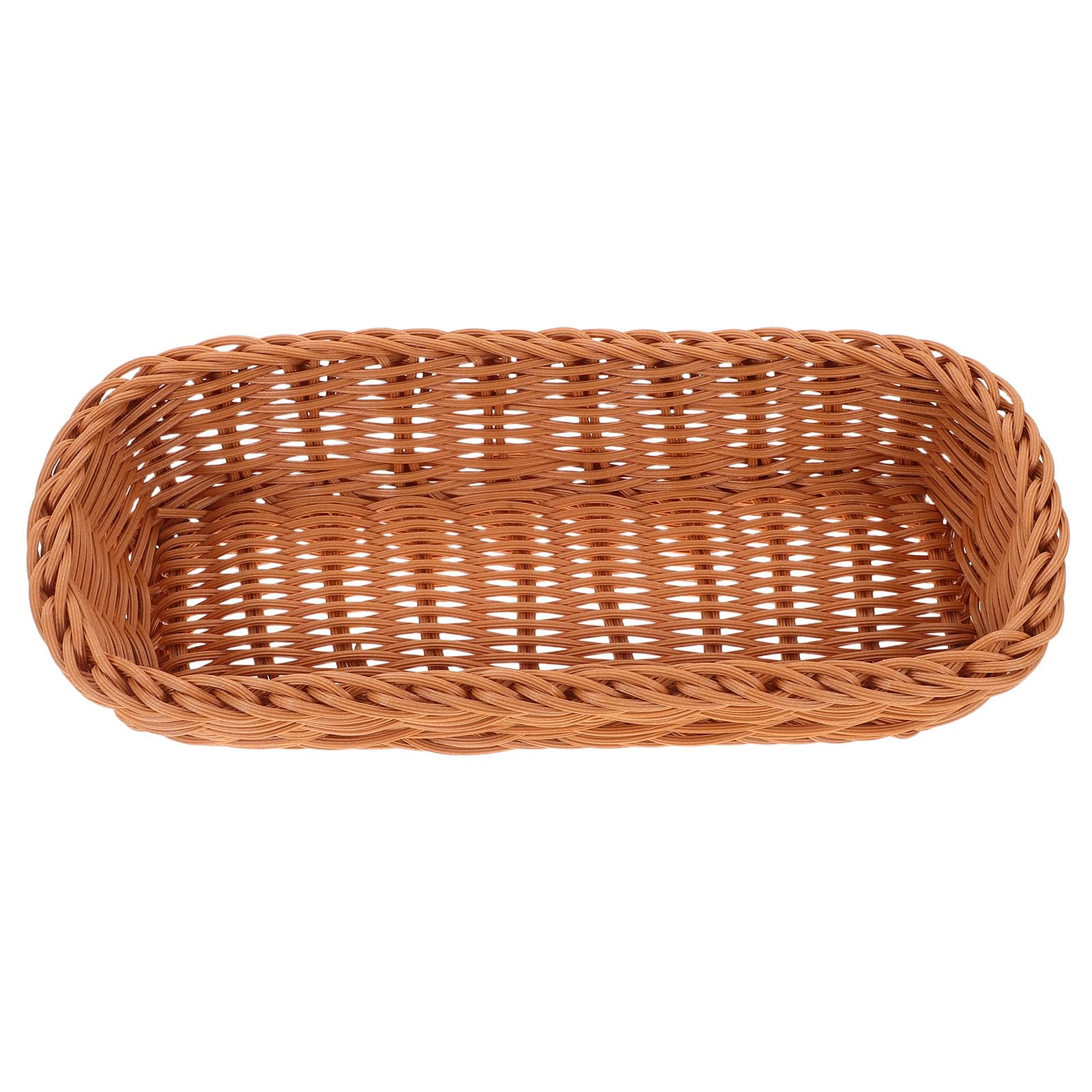 Veemoon Cesta de Almacenamiento Imitación Ratán para Cubiertos y Palillos Caja Plástica Tejida Organizador Versátil para Cocina Diseño Natural Práctico y Ordenado