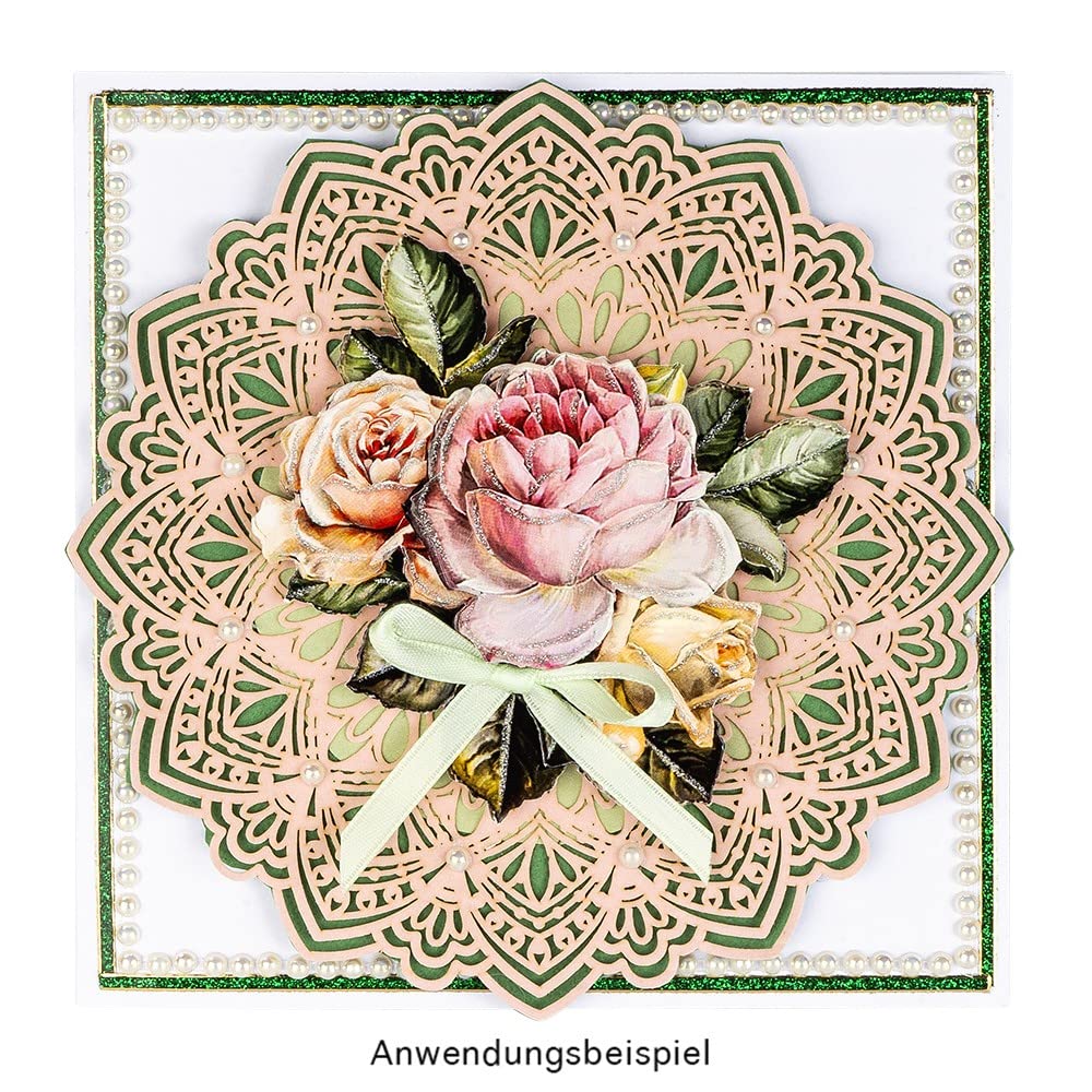 Ideen Mit Herz Juego de Tarjetas Plegables en Blanco Con Sobres | 50 Tarjetas y 50 Sobres | Para Diseñar (14,5 x 14,5 cm | Cuadradas)
