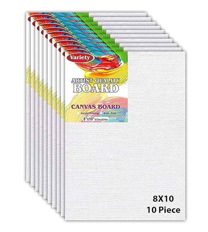 Variety Canvas, Acrylic Medium Size Canvas Boards for Painting, Oil