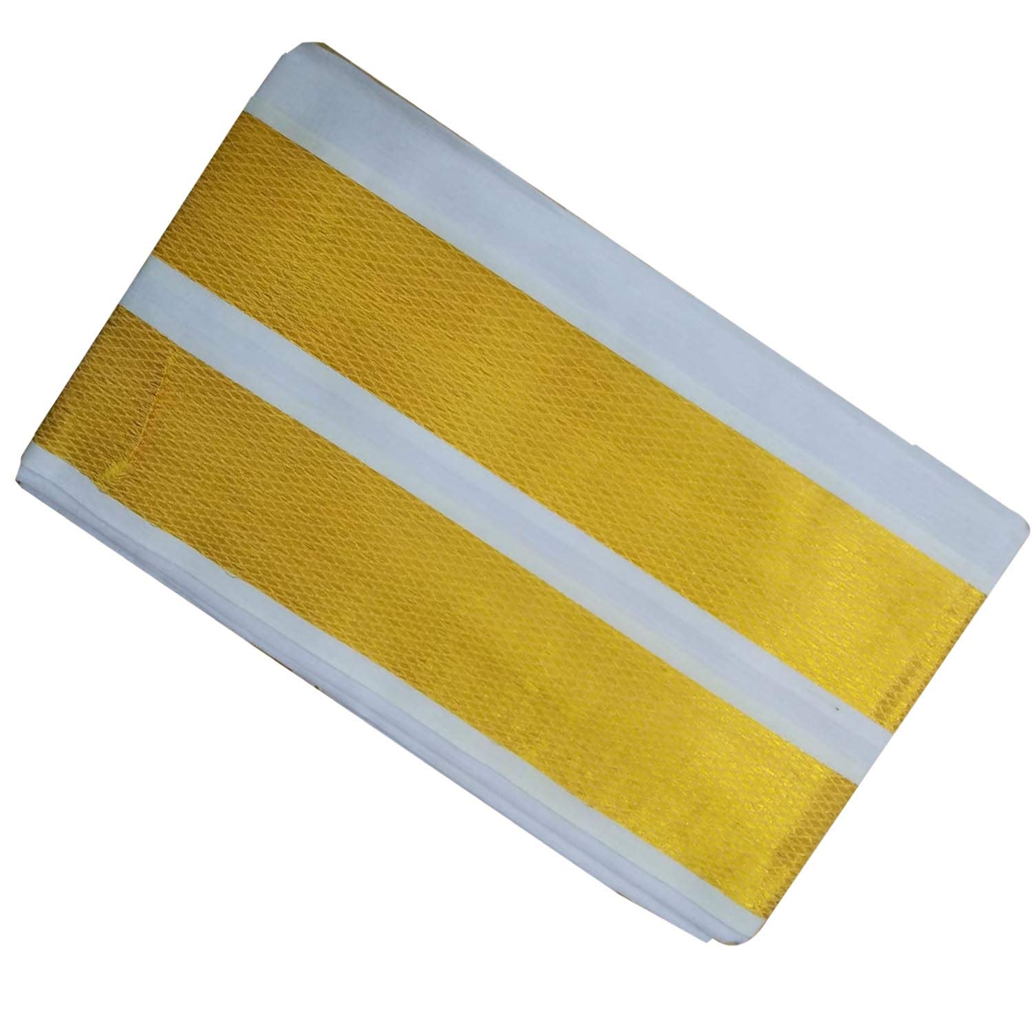 Cotton Angavastram (Towel) 1.8 Meters Length with Kerala Kasavu Designer Zari Border Stoles (White),One Size, White, One Size