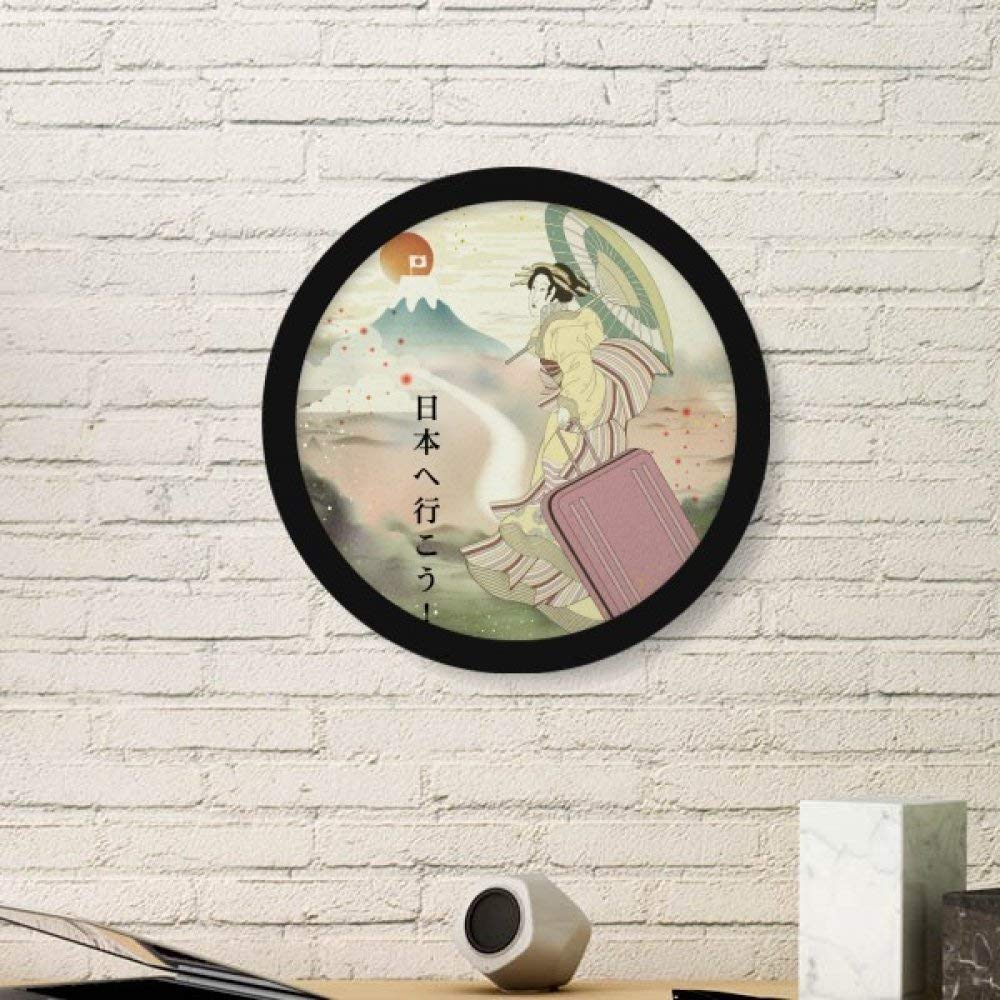 Mont Fuji ukiyo-e cadre rond japonais pour creer un salon zen