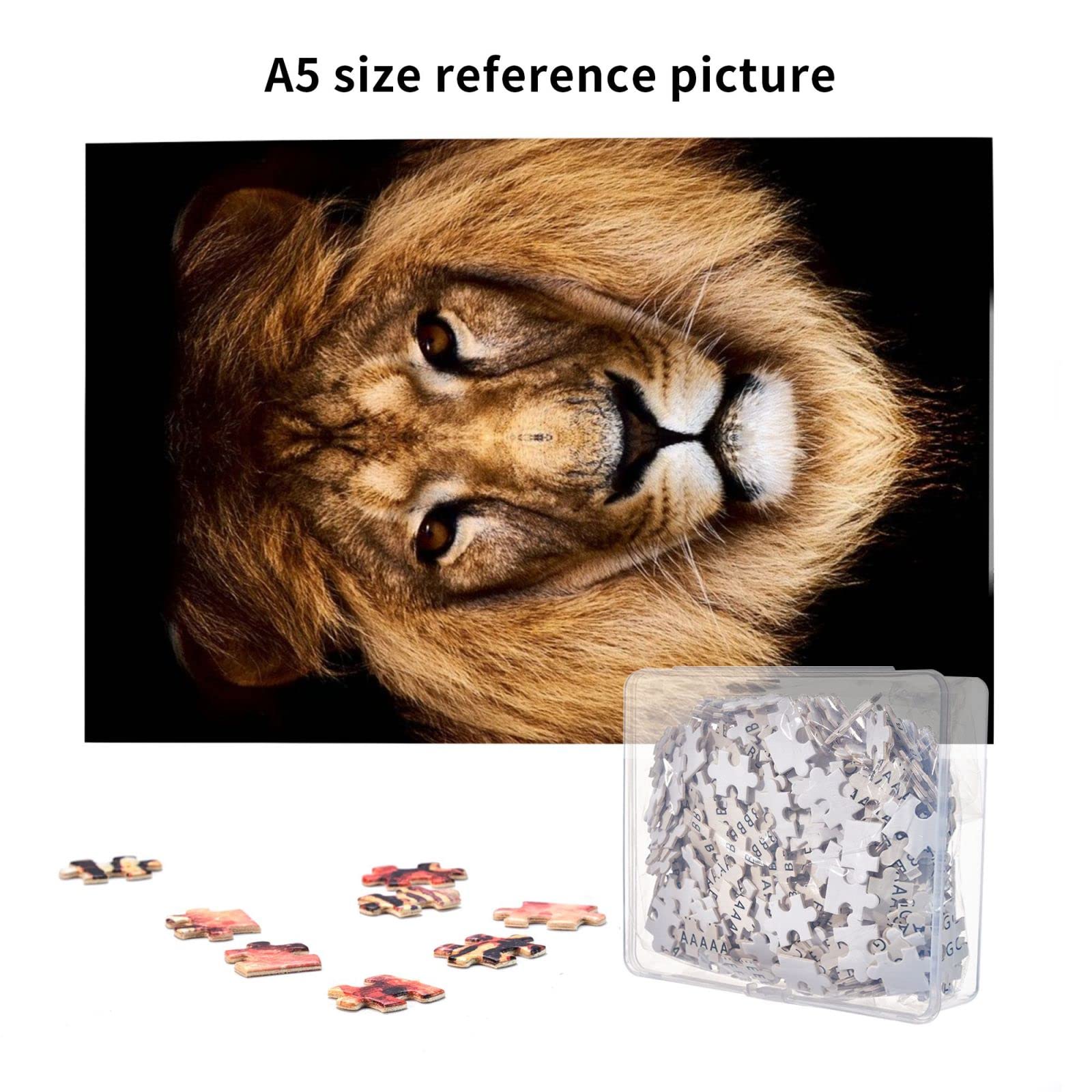 Amazon.co.jp: 1000ピース ジグソーパズル ライオン 大人用 木製ピース