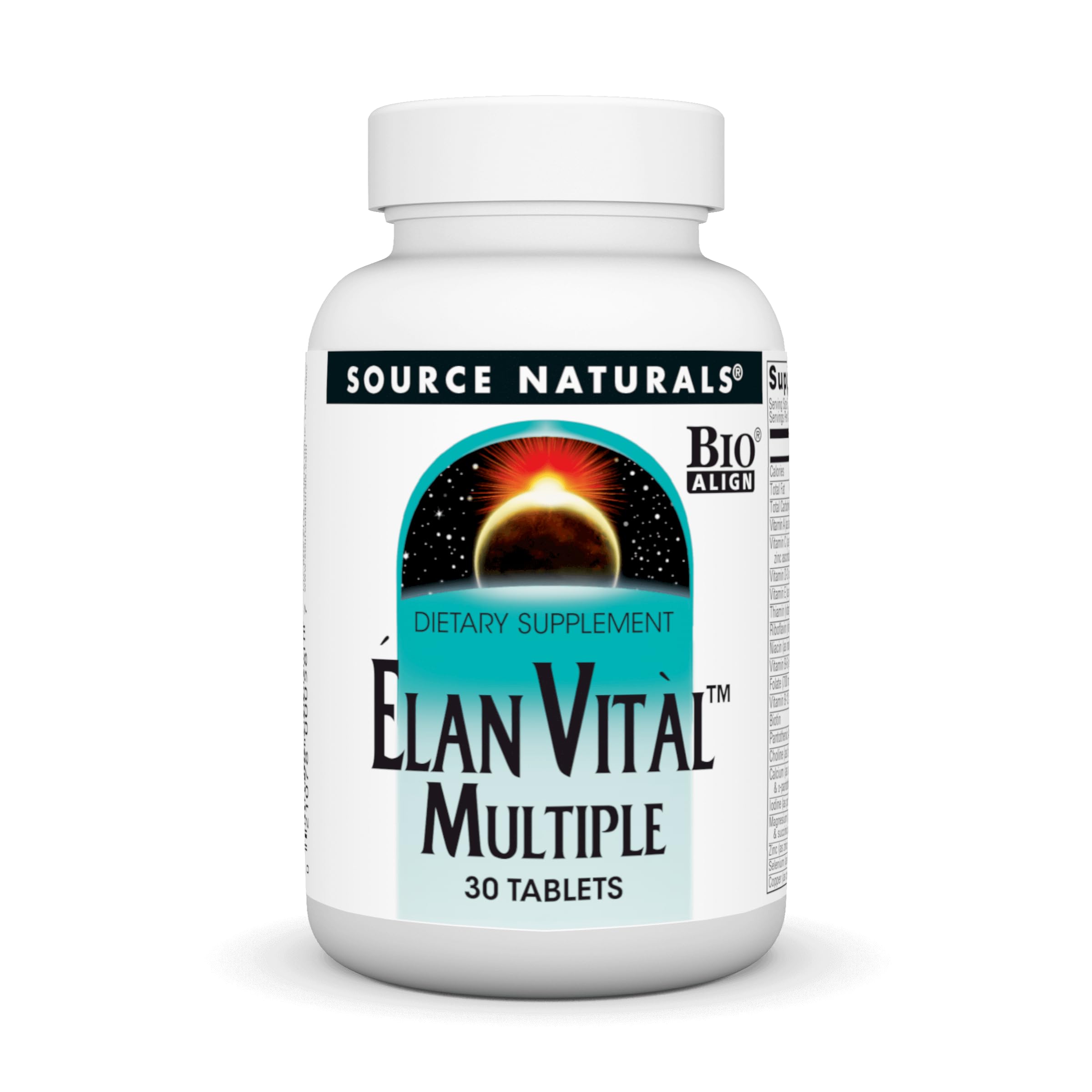 Source Naturals Elan Vital Multiple - Supports Brain, Heart, Liver, Immune, Energy Boost - 30 Tablets