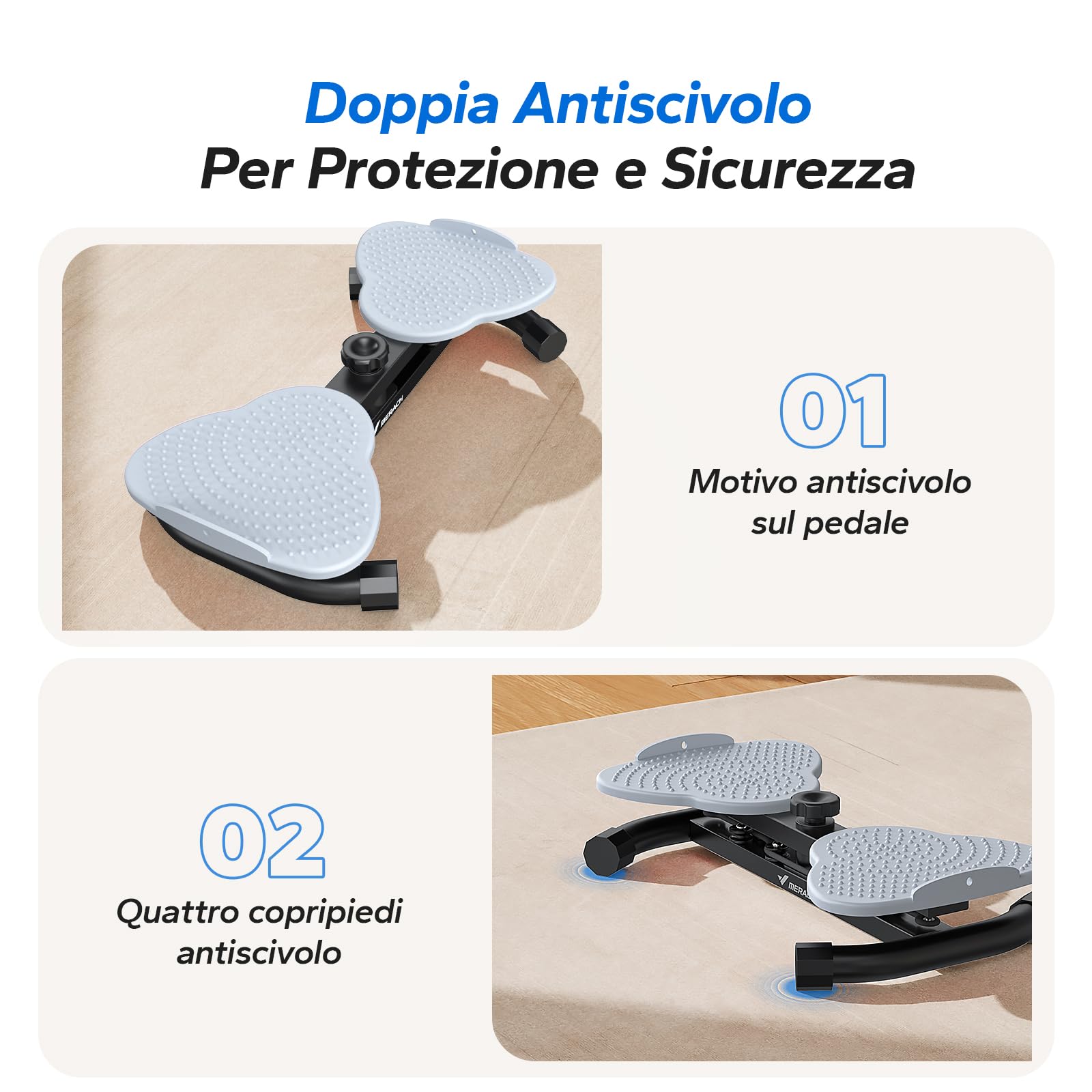 MERACH Twist Waist Board, Waist Whisper con 2 Fasce Elastiche, Pedana Rotante Allenamento Dimagrante per Core e Vita, Portata Massima 136 kg per Fitness