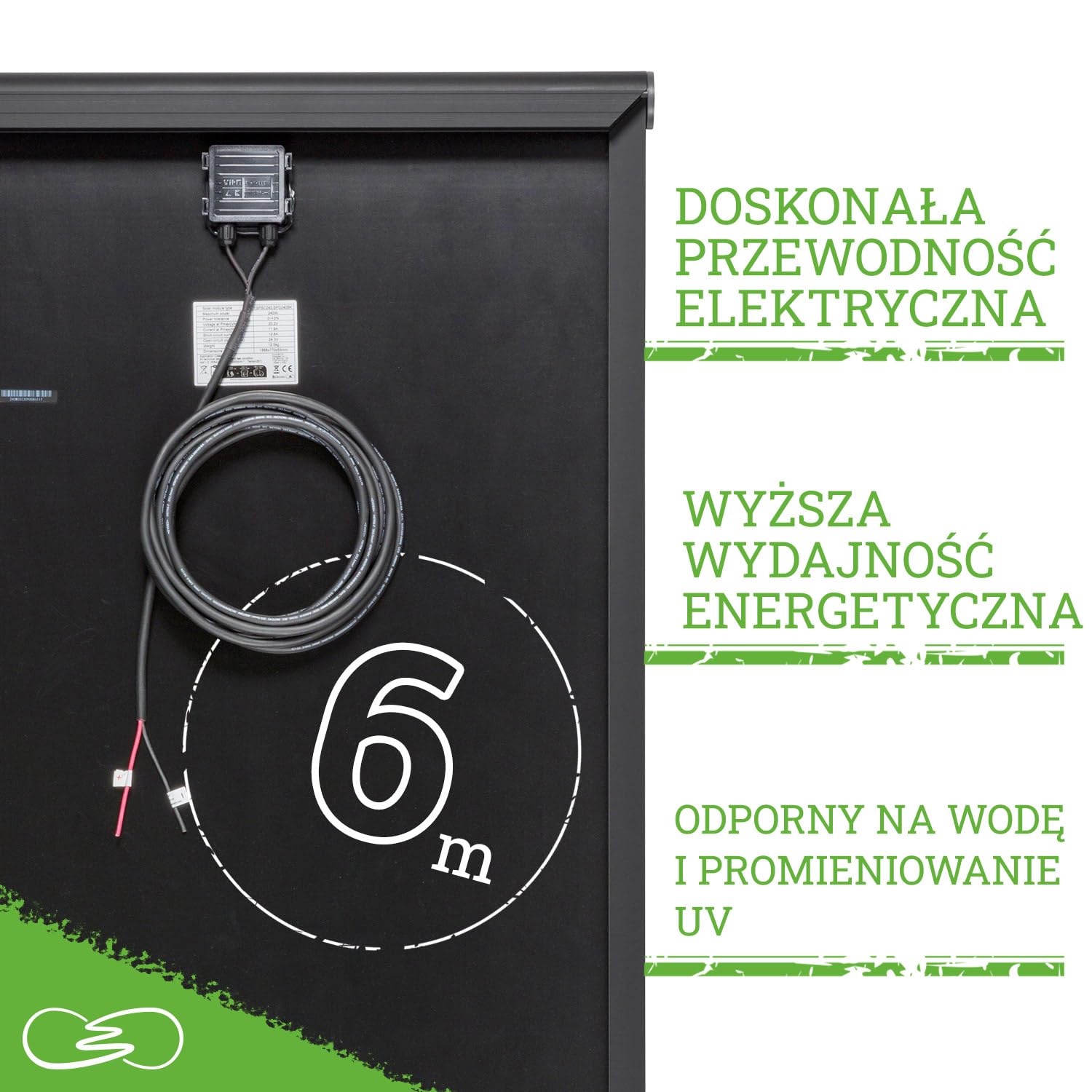 MOSCATELLI Panel Słoneczny 240W Black Boost Monokrystaliczny PERC Kompletny Zestaw do Kampera z Zintegrowanym Czarnym Profilem Aluminiowym do Montażu na Dachu - BEZ REGULATORA