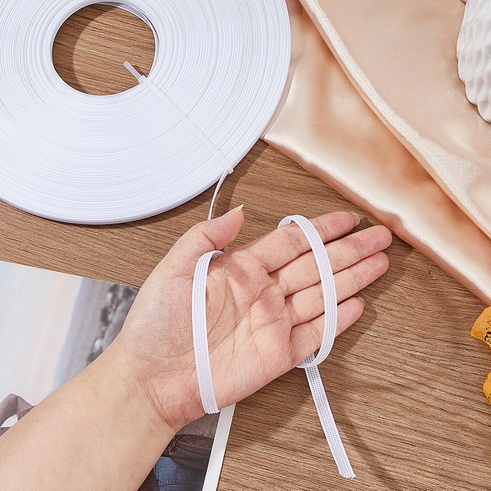 DICOSMETIC 43.74 Yards Polyester Boning for Sewing 7mm Wide Sew-Through Low Density Boning White Sewing Boning Sewing Corset Boning for Corsets Nursing Caps - Image 3