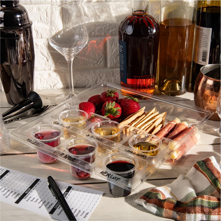 Wine Tasting Kit and Supplies for Home Wine Tastings and Special Events for up to 10 People in Flight Form