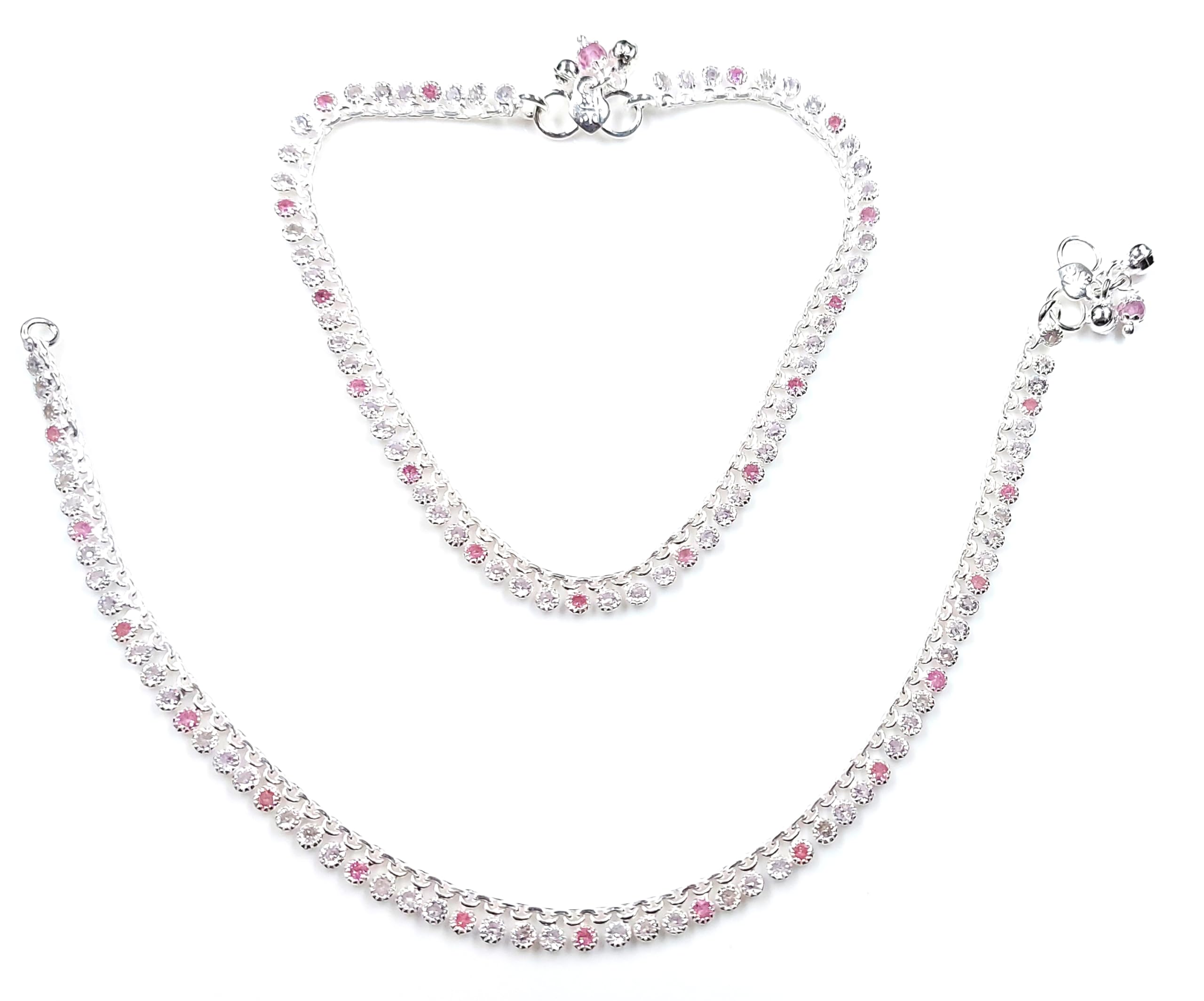 Silver Anklet For Women Chandi Ki Payal Size-10.5 Inches Weight-22Gm