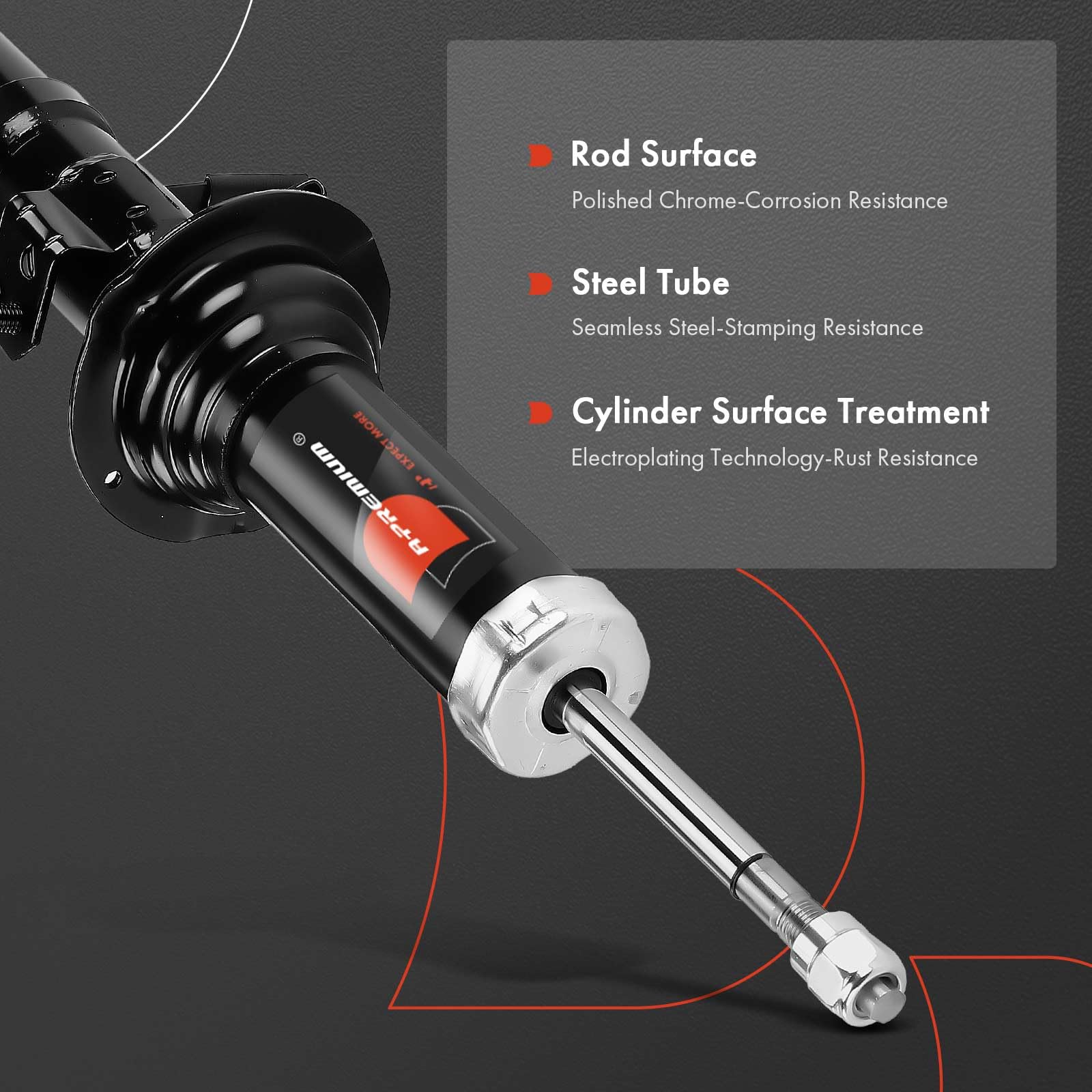 A-premium Front Pair (2) Strut Assembly Compatible with