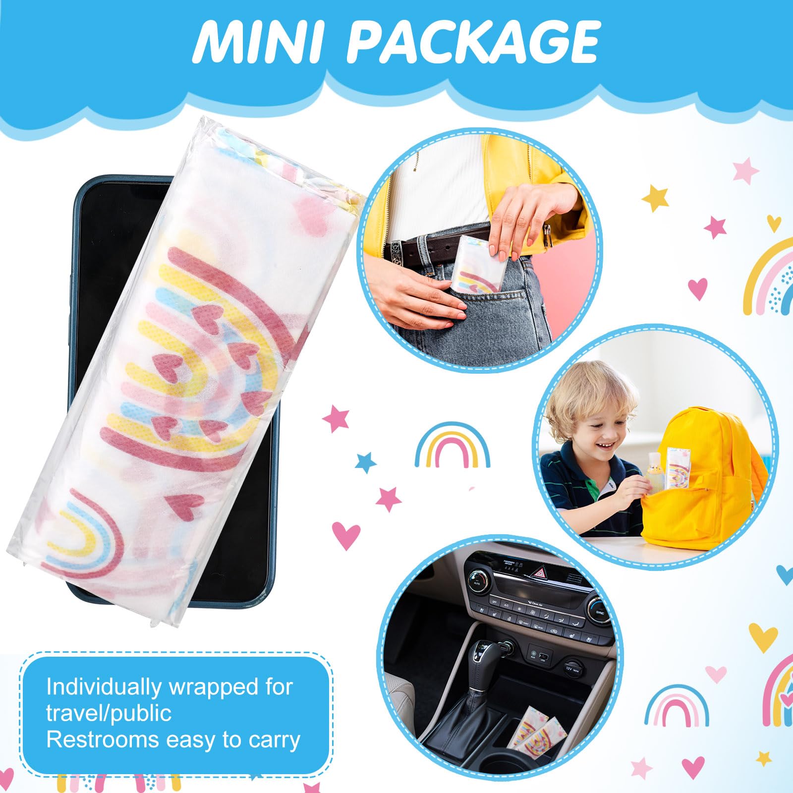 Paquete de 50 fundas desechables para asiento de inodoro extragrandes, envueltas individualmente para niños y adultos, portátiles, antideslizantes, impermeables, para entrenamiento de orinal, viajes