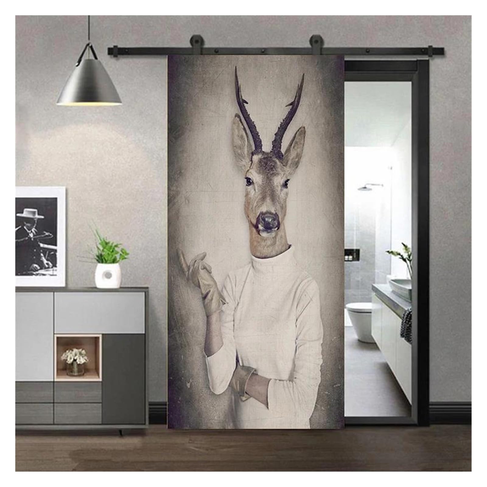 Autocollant mural de porte pour égayer l'entrée de la chambre des enfants avec style animal 3D