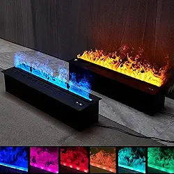 Lareira A Vapor De água 3d Com Luz De Atmosfera De 7 Cores, Painel De Toque E Controle Remoto, Inserção De Lareiras Embutidas, ótima Decoração Para Casa, Escritório, Hotel, 80cm