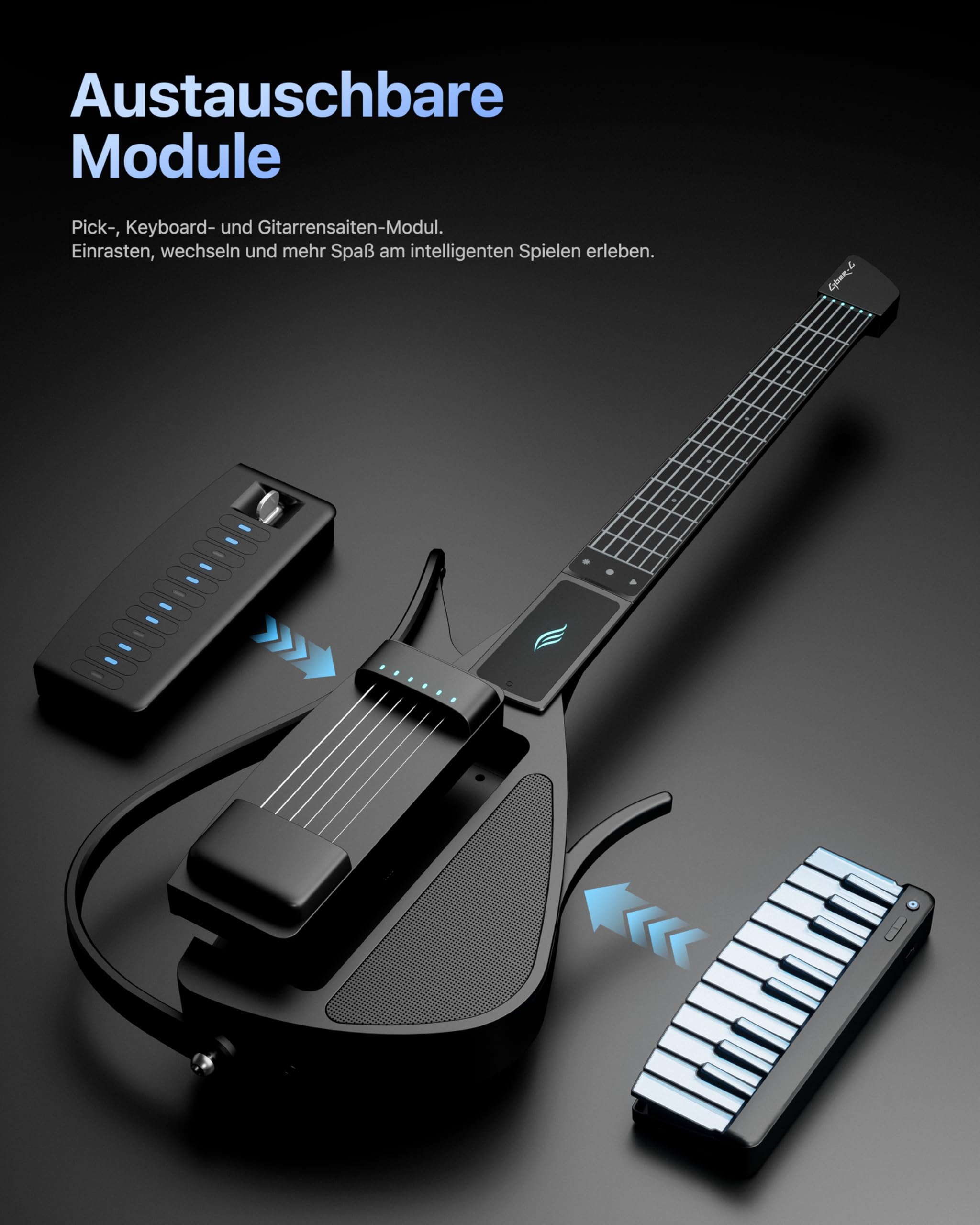 Amazon.com: Enya CYBER-G Smart Guitar With Silicone Strings, 24