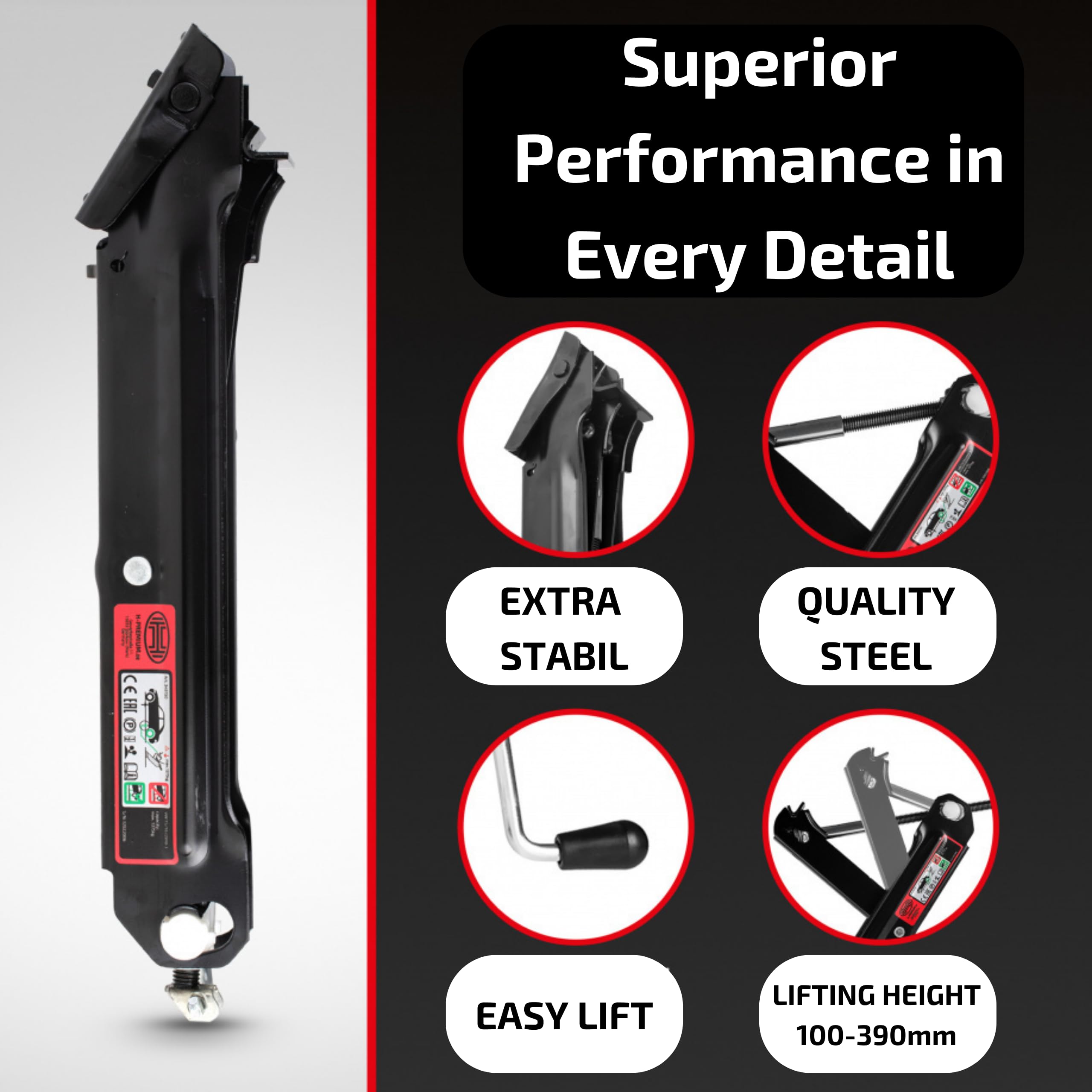 EXLECO Cric Losange 2,5T Cric Pour Voiture, Cric De