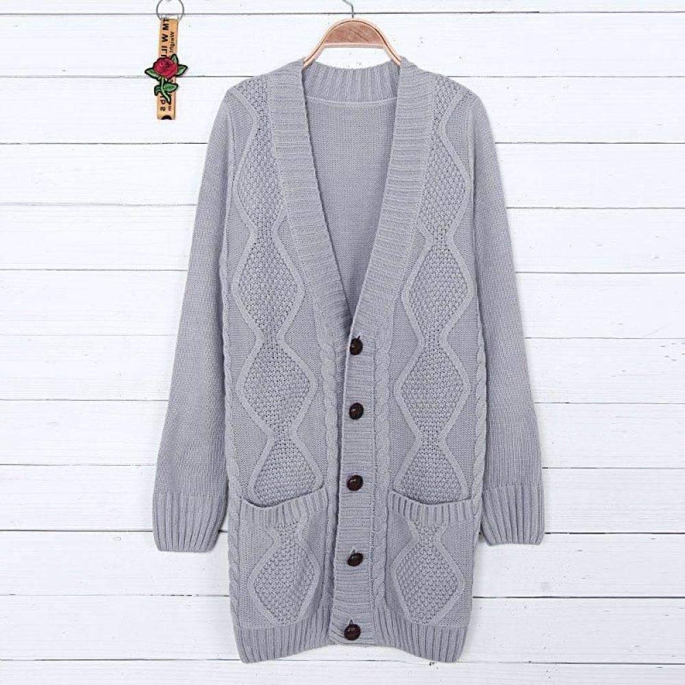 Cappotto in Maglione Cardigan in Maglia Media Lunghezza