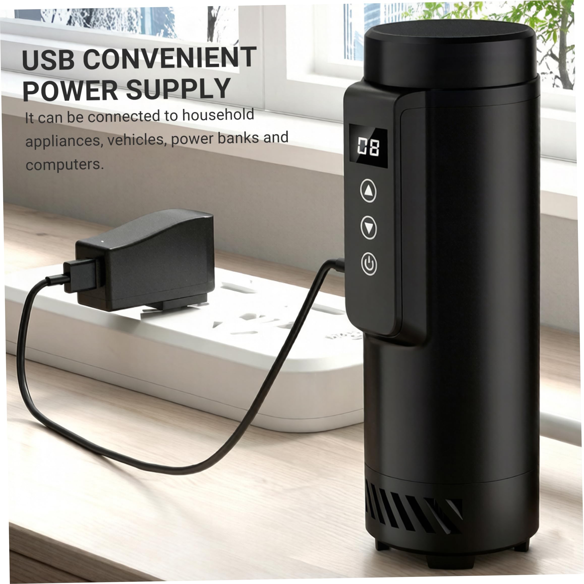 Caja térmica para insulina caja térmica eléctrica para insulina Medicación portátil con alimentación USB gran capacidad para plumas color negro.