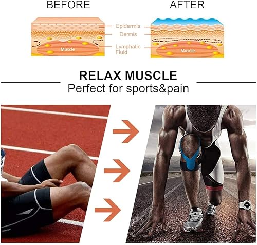 Deilin Cinta de kinesiología, cintas deportivas terapéuticas elásticas para rodilla, hombros y codos, cinta corporal para levantar y levantar pesas,