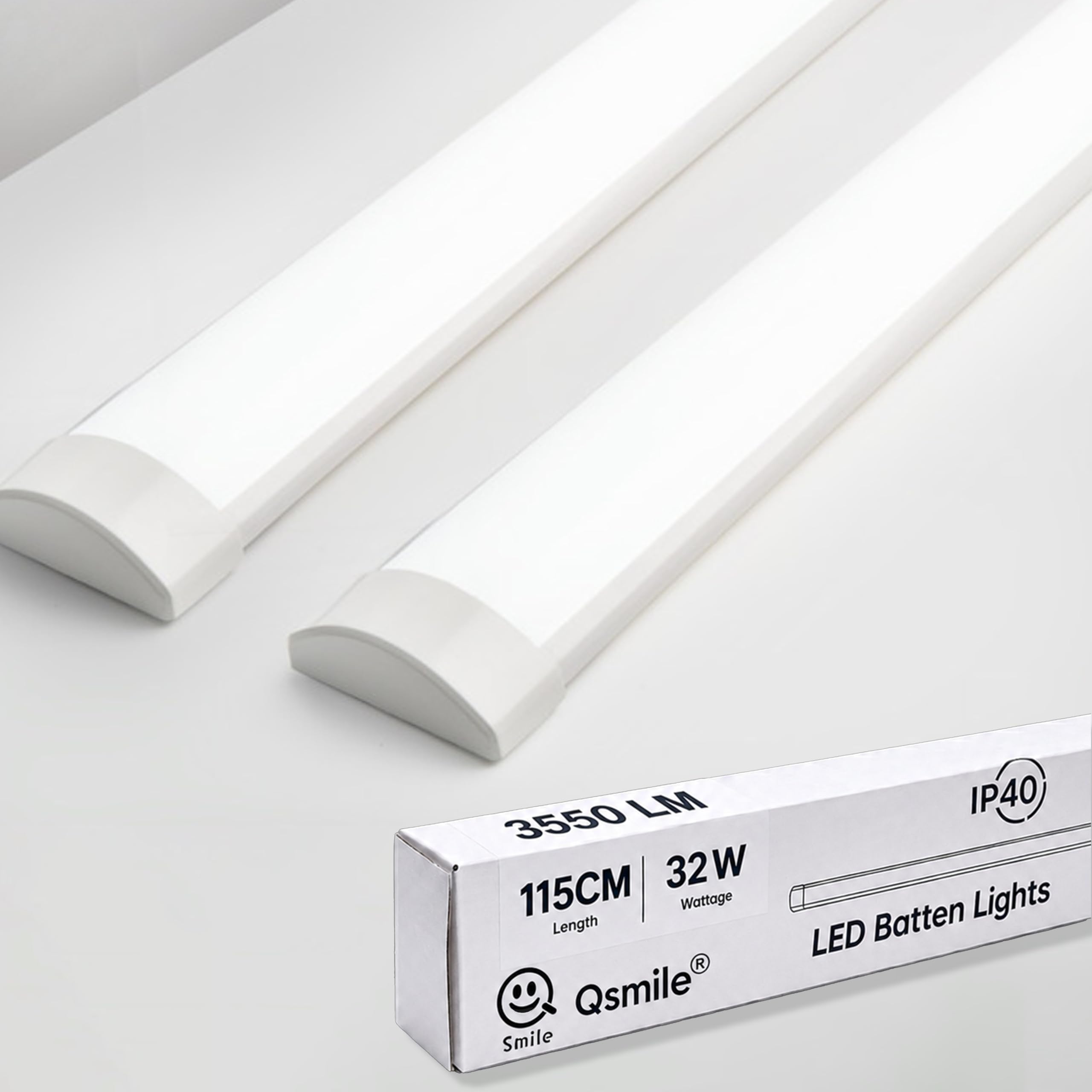 Zestaw 2 diod LED 120 cm 6500K, super jasna ultra cienka tuba | Super Bright & Ultra Thin Neon LED, wytrzymały i trwały materiał PC, łatwy w instalacji, garażu, biurze i magazynie