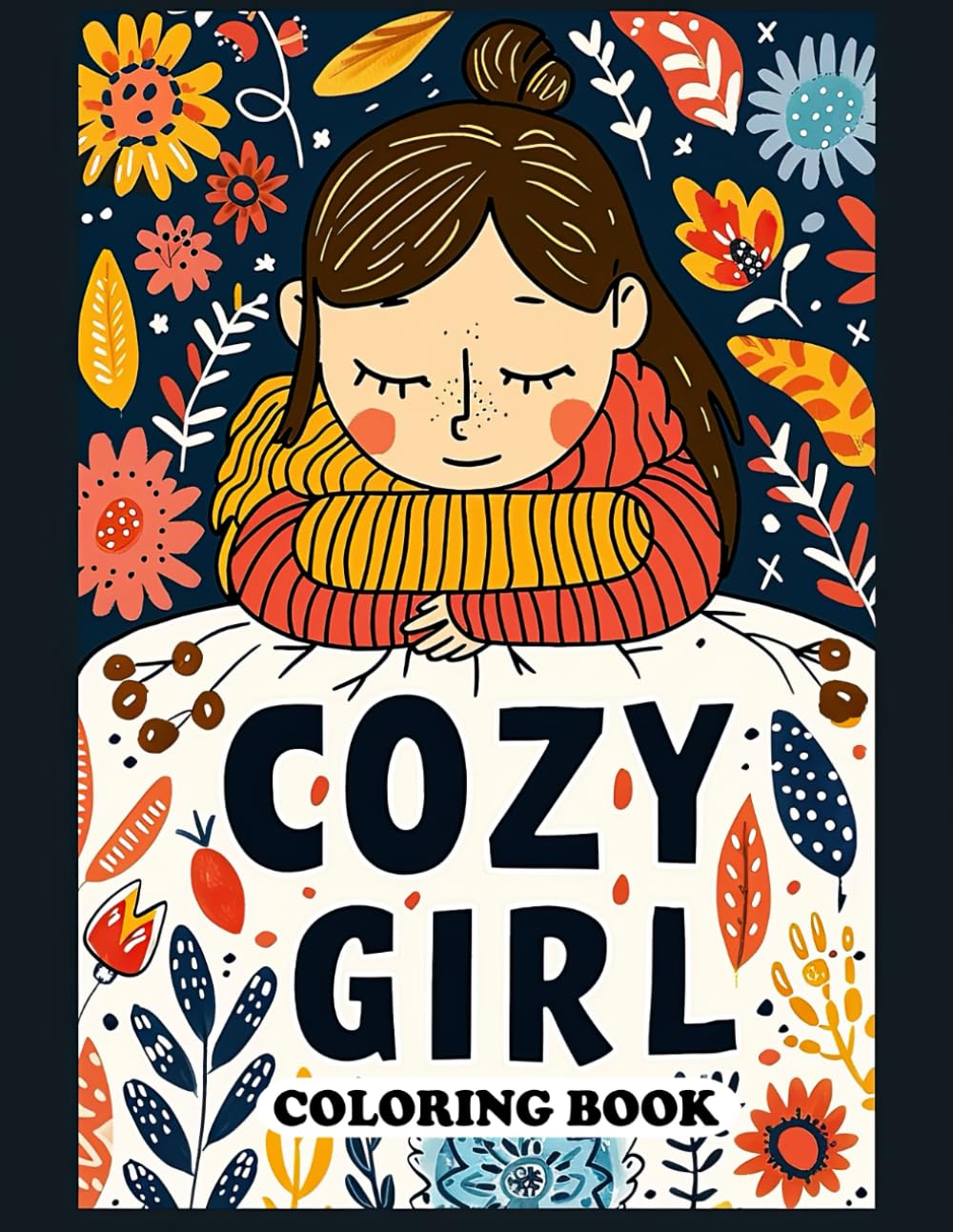 Cozy Girl Coloring Book: Simple Mandalas and Patterns for Calming and Creative Coloring