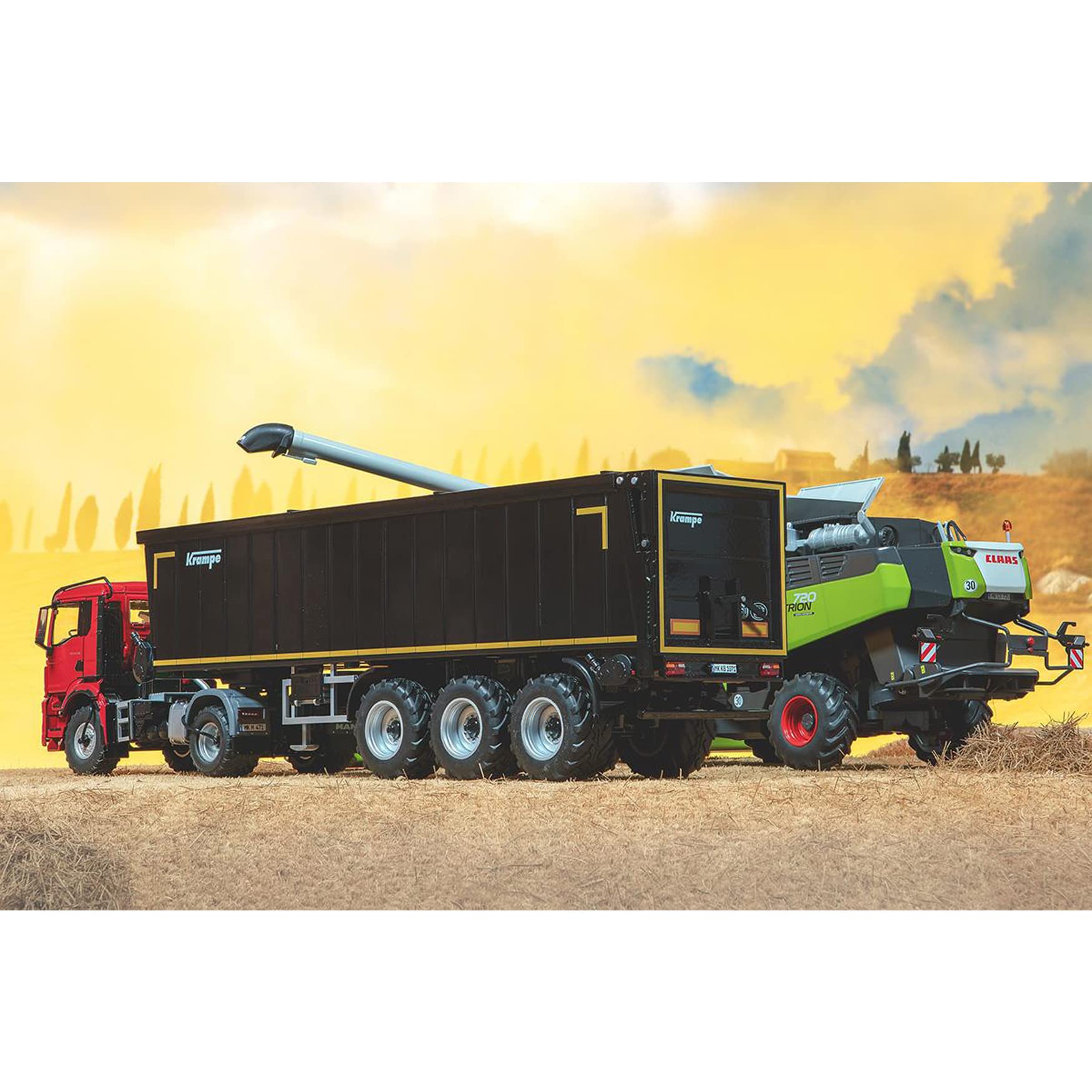 Wiking 077659 Krampe Rollbandwagen SB II 30/1070, Modell, 1:32, Metall/Kunststoff, Ab 14 Jahre, Viele Funktionen, Bewegliche Heckklappe, Ausziehbare Stützen, Schwarz