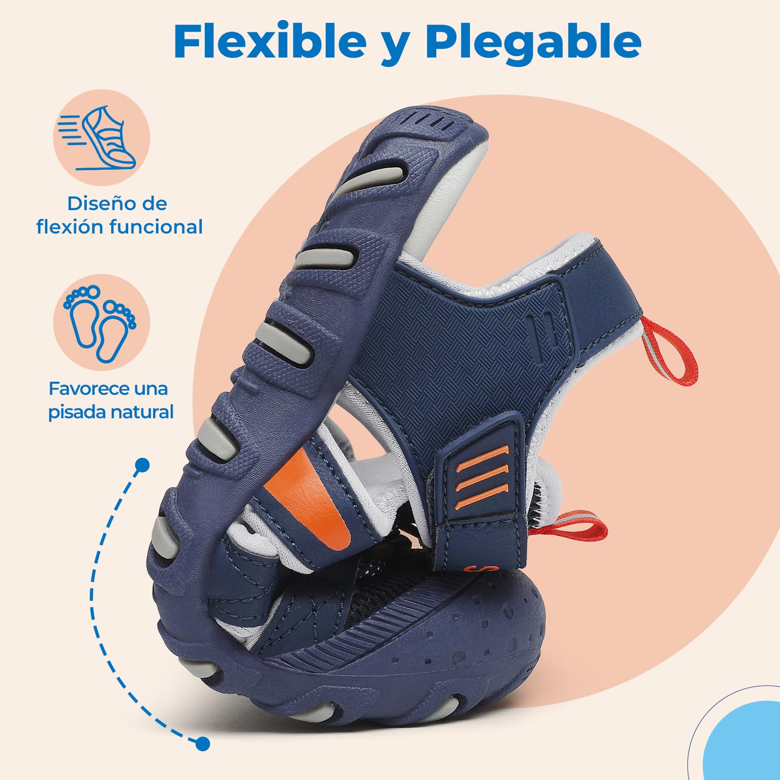 SAGUARO Sandalias Calzado de Verano para Niños Puntera Cerrada para Trekking y Senderismo Tallas 25-38