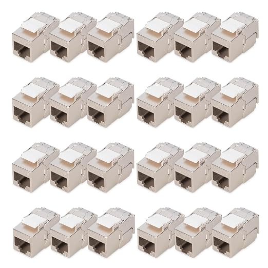 DIGITUS Módulo Keystone Cat 6A – 24 unidades – Apantallado – 10 Gbit/s