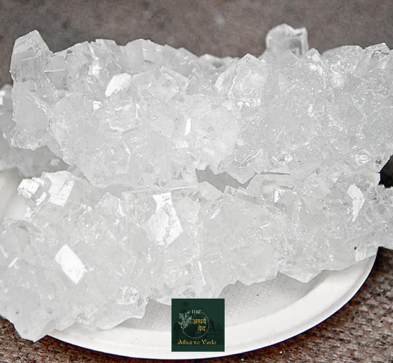 The Atharva-Veda Dhaga Mishri 200gm | Thread Sugar Candy, Mishri Dhage Wali | Original Thread Mishri, Dhaga Misri Organic | Patika Bellam, Rock Sugar for Pooja & Food | No impurity Hygienically Pack