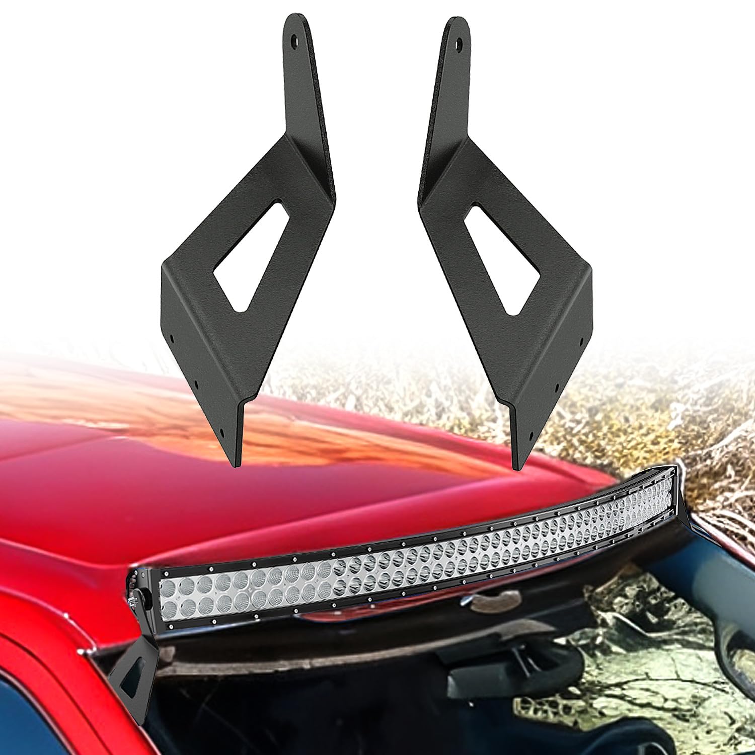 Nilight 54 Inch Curved Light Bar Bracket for Ford F250 F350 F450 1999-2016