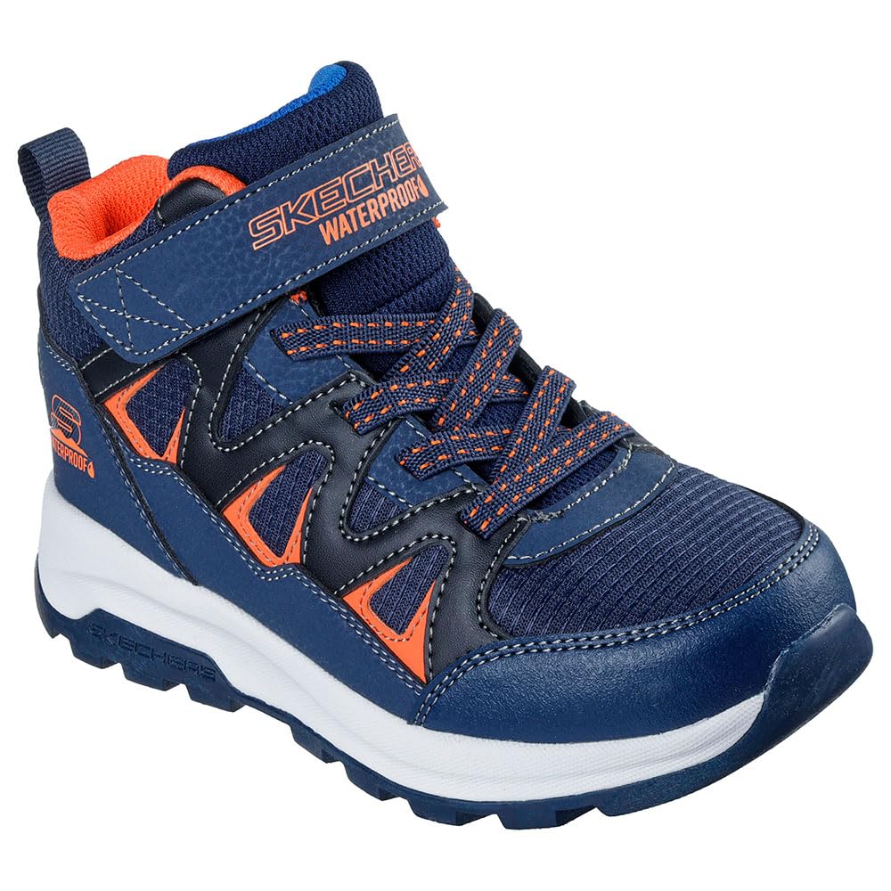 Skechers Storm Blazer Trainers: Drizzle Squad Navy/Orange Size 29 (11) Kids