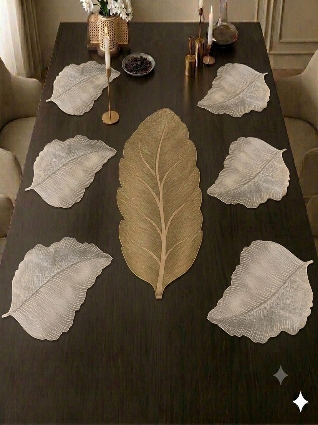 Gold Leaf Placemats - Waterproof & Heat Resistant -20