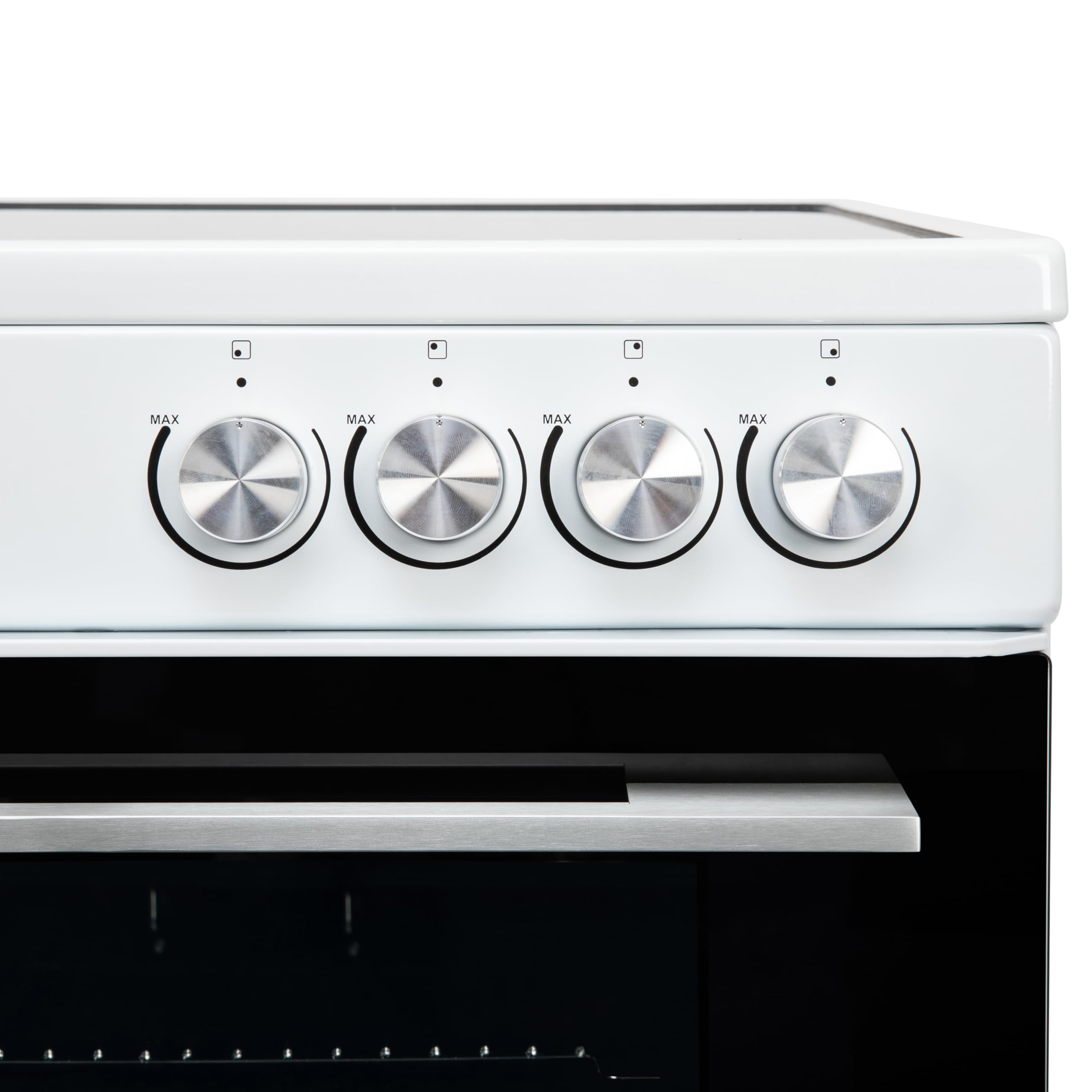 Willow WT60CCW 60cm Electric Cooker with Ceramic Hob, Twin Cavity, 31L Electric Grill, Freestanding - White - 4
