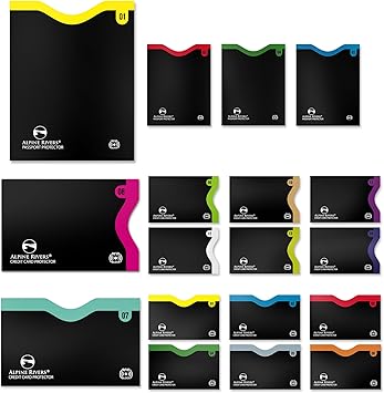 RFID Blocking Credit Card Sleeves 18-Piece Set – 14 Color-Coded Card Protectors with 4 Passport Holders – Slim Water-Resistant Anti-Theft Protection for Travel