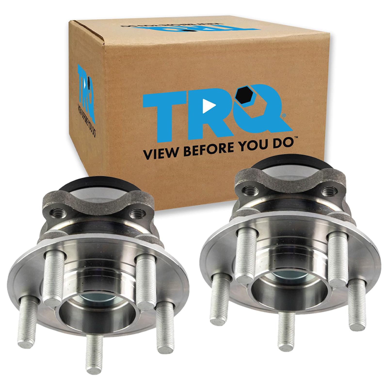 TRQ Rear Left and Right Wheel Bearing and Hub Assembly Set 2 Piece