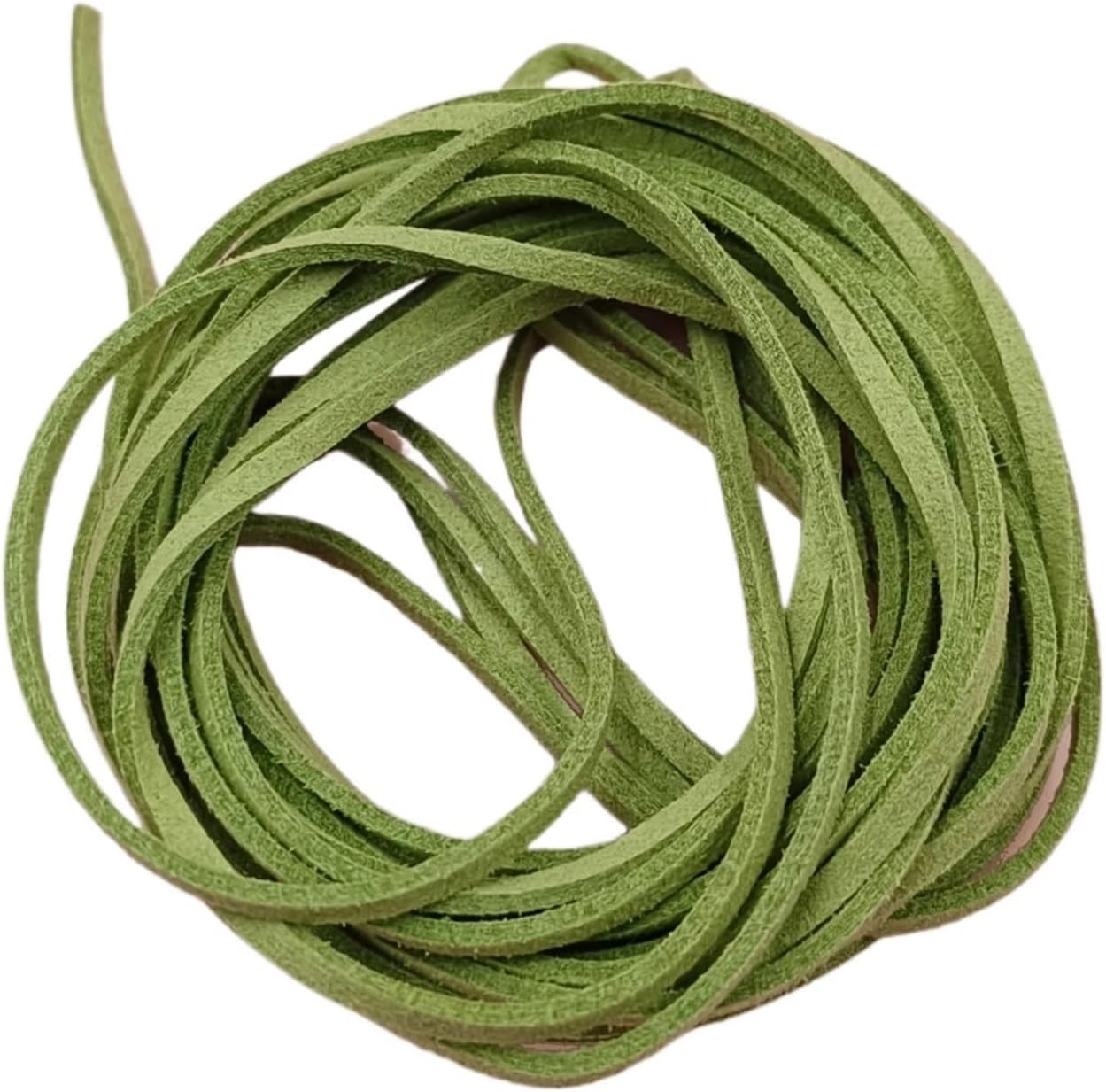 Faux Leather Cord 10Pcs 4.5M 1.5mm Flat Korean Velvet Thread Faux Suede Leather Cord Rope Thread to Make Braided Bracelet Necklace(Coffee)