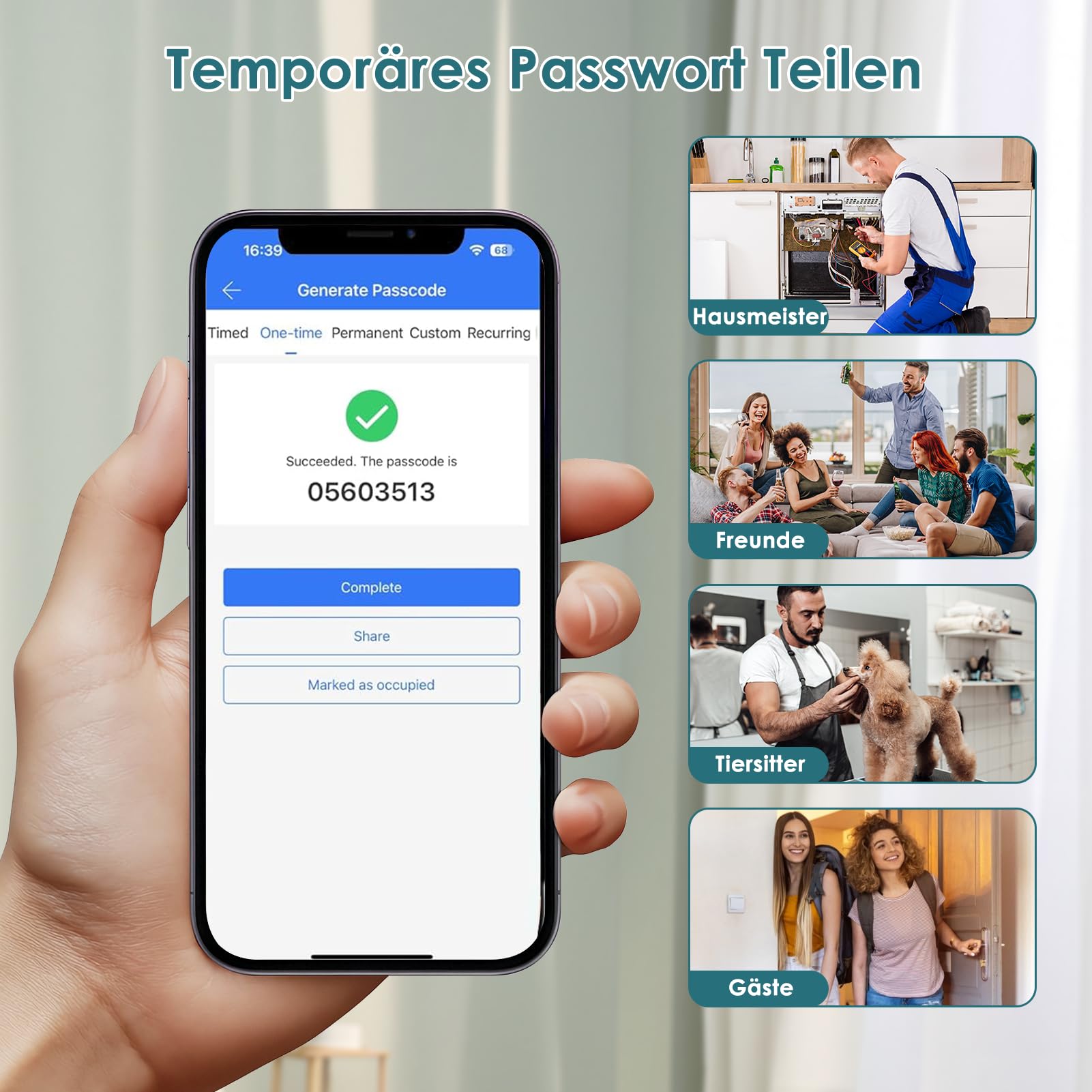 Schlüsseltresor mit Zahlencode, Smart Schlüsselbox mit Code unterstützt TTLock APP und PIN-Code Entsperren, 12 Stellig Schlüsselsafe mit Wasserdicht für Haus, Garage, Büro, Wohnung