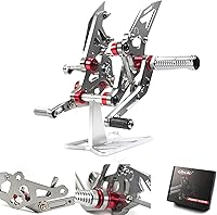 Vista 9 de Arashi (Versión 2.0) Estriberas ajustables para Yamaha MT09 FZ09 2014-2020 (QS)/FJ09 2014-2020/XSR900 2014-2021 MT 09 Conjunto de reposapiés Negro