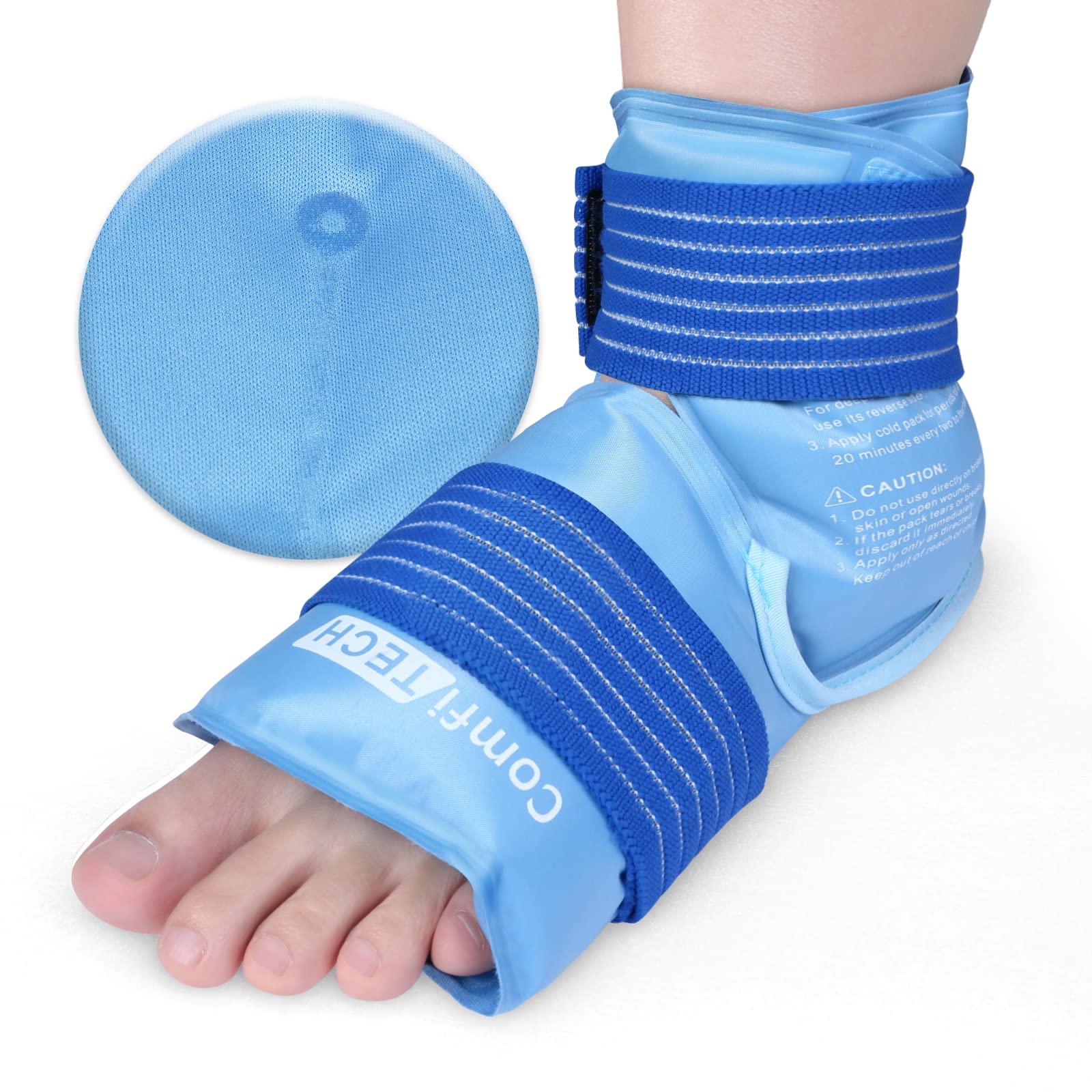 Buy ComfiTECH Ankle Ice Pack Wrap for Injuries Reusable Foot Ice Pack