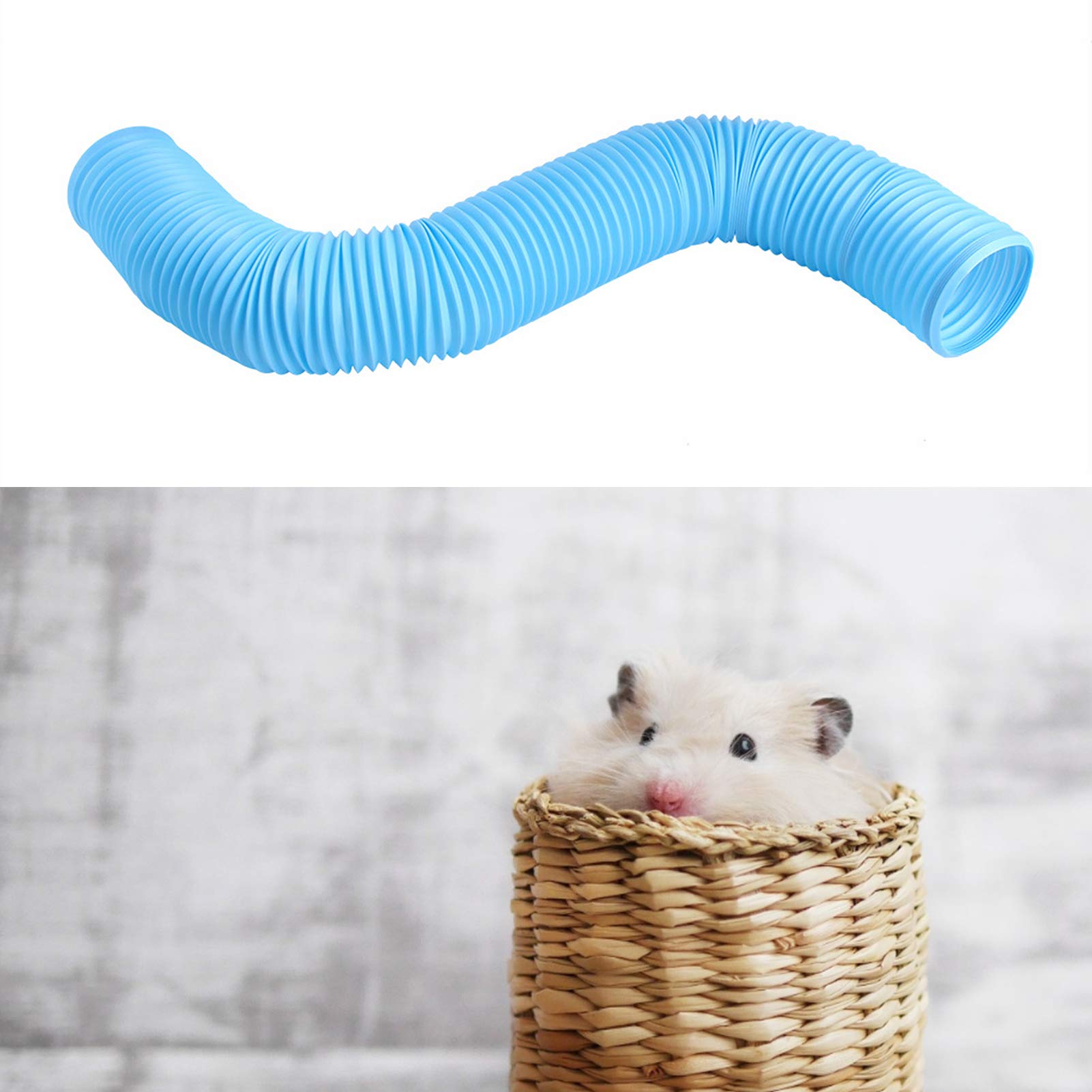Tunnel Flexible Pour Hamster Iplusmile - 100 Cm, Plastique Transparent, Pliable, Pour Jeux Et Cachette Des Rongeurs