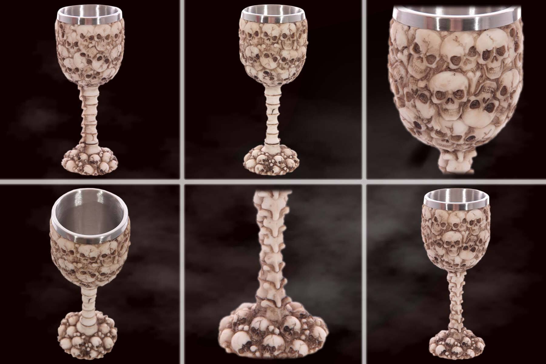 mtb more energy Calice Catacombe - Bicchiere Tazza Cranio Teschio - Decorazione Horror Fantasy