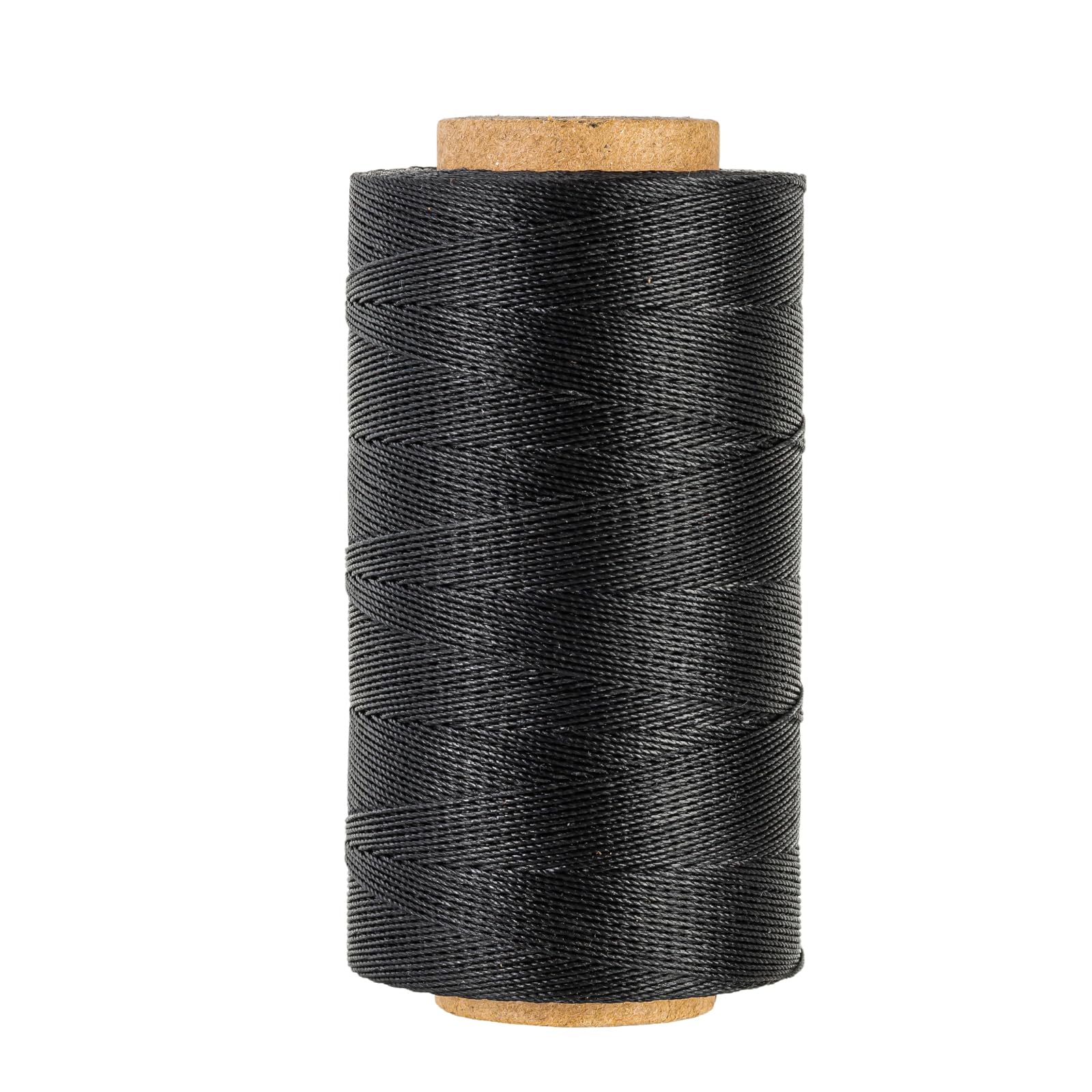 Sturdy Bonded Waxed Polyester Thread, 0.55mm, 437 Yards Wax String Cord - Black for Leather, Hand Sewing, Stitching, Beading, Bookbinding, Bracelets and Macrame Jewelry Making