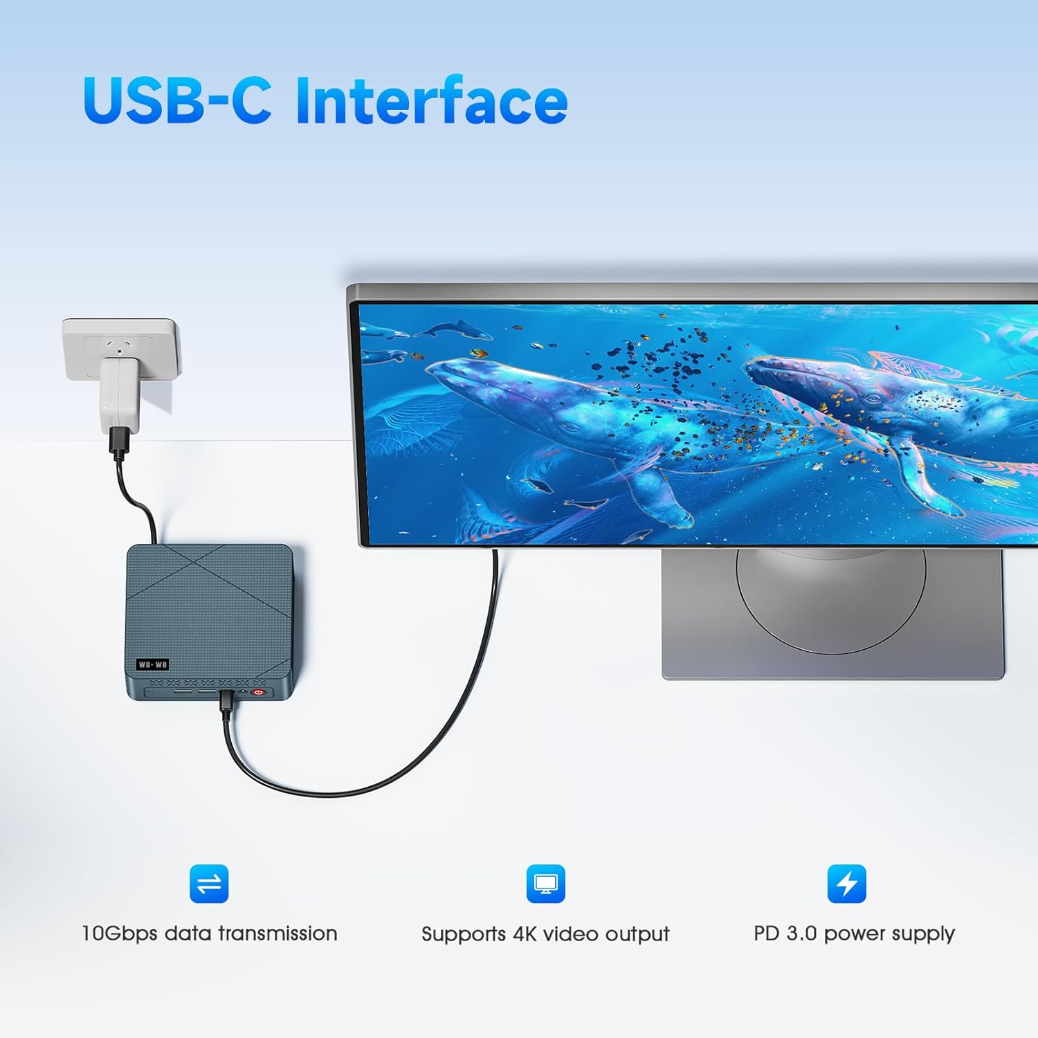 wo-we H5 Mini PC N150 (Max 3.6GHz) Mini Computer, 16GB DDR4 RAM 512GB PCIe SSD, Graphics 4K Triple Display Dual HDMI 2.0/USB-C/USB3.2 WiFi 5 & BT 5.2 - Image 4