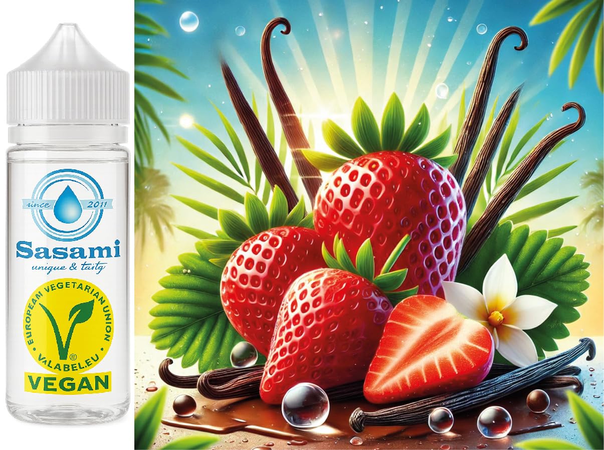 Truskawka wanilia aromat koncentrat – Wegański – Sasami – 100ml