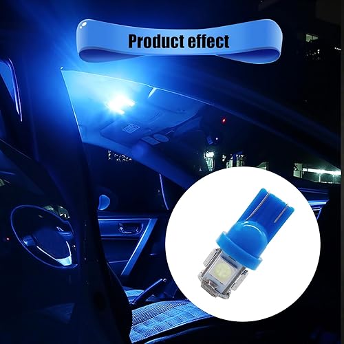 Miniatura 6 de 20 bombillas para automóvil, luz de ancho T10-5050-5SMD, luces de matrícula superbrillantes de 5 W y 12 V, luces de lectura, luces interiores de