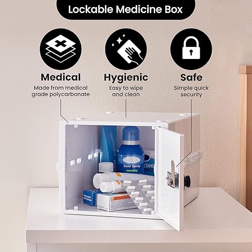 Miniatura 8 de Lockabox - Caja de almacenamiento con cerradura para alimentos, medicinas, electrónica y más, contenedores de almacenamiento con cerradura de