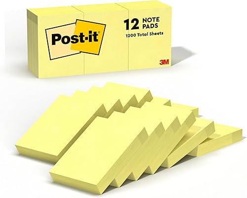 Post-it Notes las notas adhesivas 1 favoritas de America 1 38 x 1 78 pulgadas amarillo 12 blocspaquete