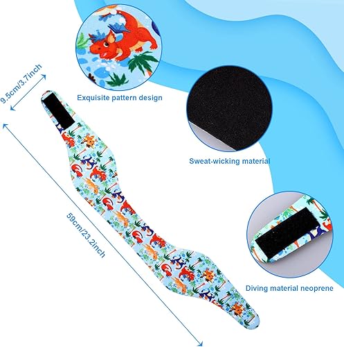 Miniatura 2 de 4 diademas de natación para niños, ajustables e impermeables para los oídos, lindos dibujos animados, protección para los oídos, tapones para los